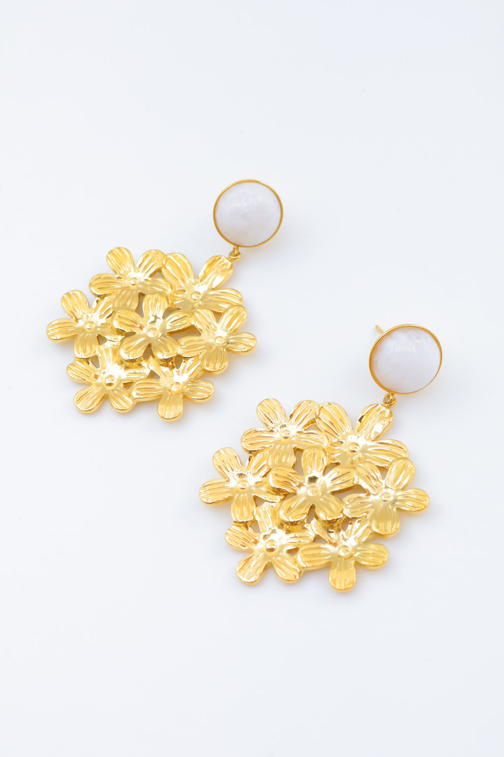Boucles d'oreilles en acier inoxydable - BLANC