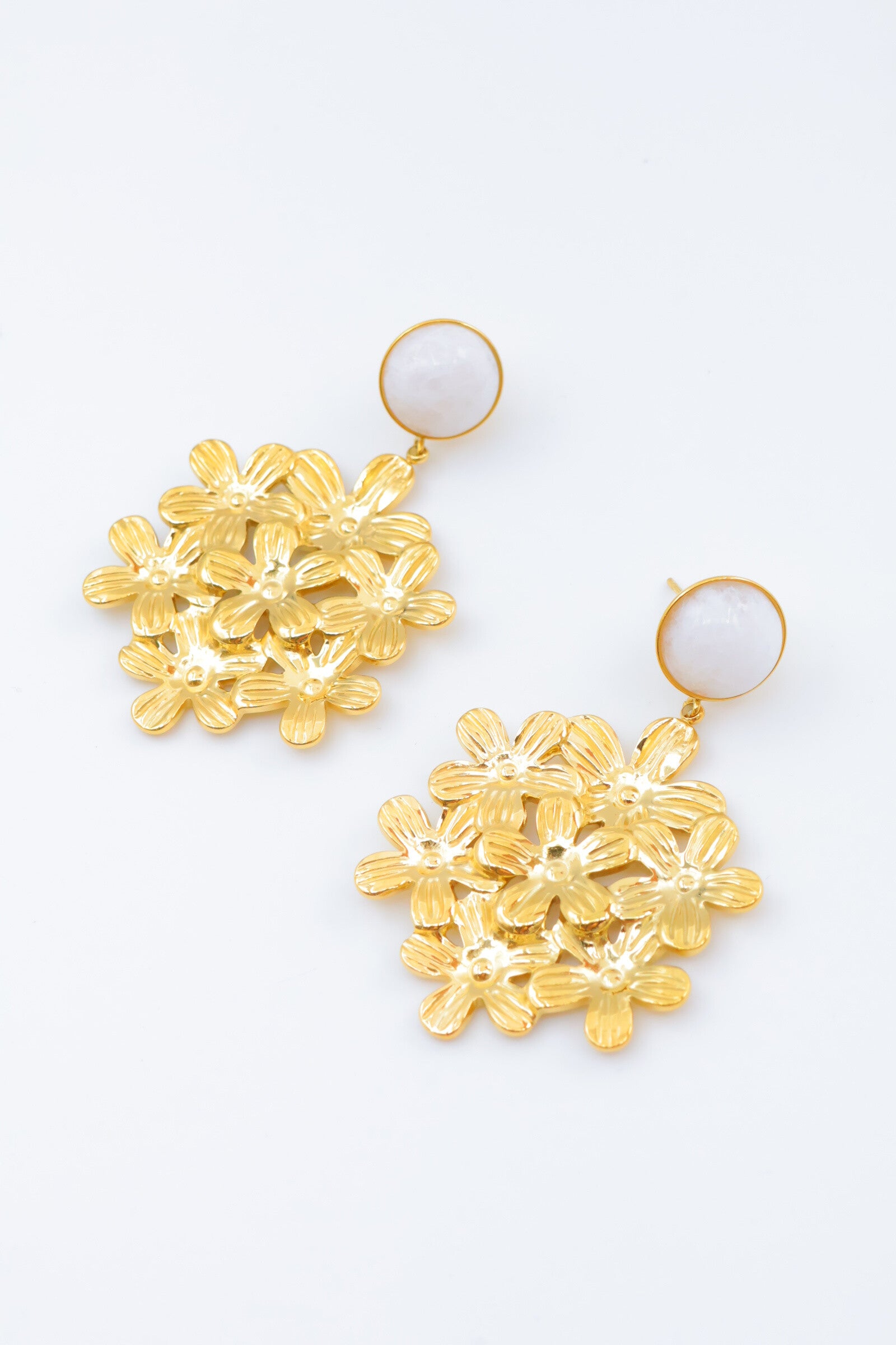 Boucles d'oreilles en acier inoxydable - BLANC
