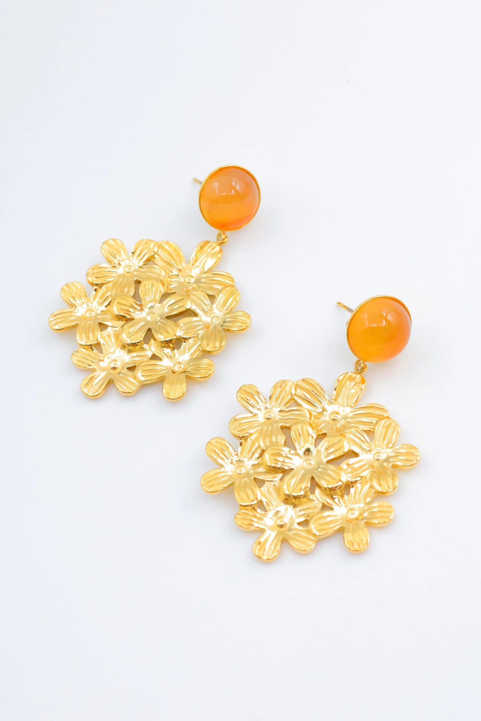 Boucles d'oreilles en acier inoxydable - ORANGE
