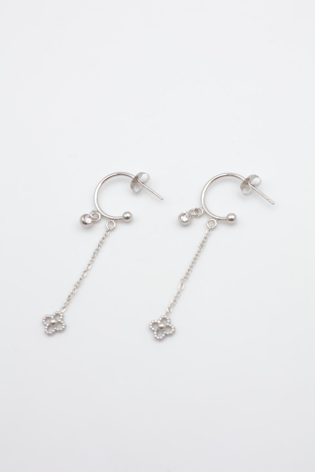 Boucles d'oreilles en acier inoxydable - ARGENT