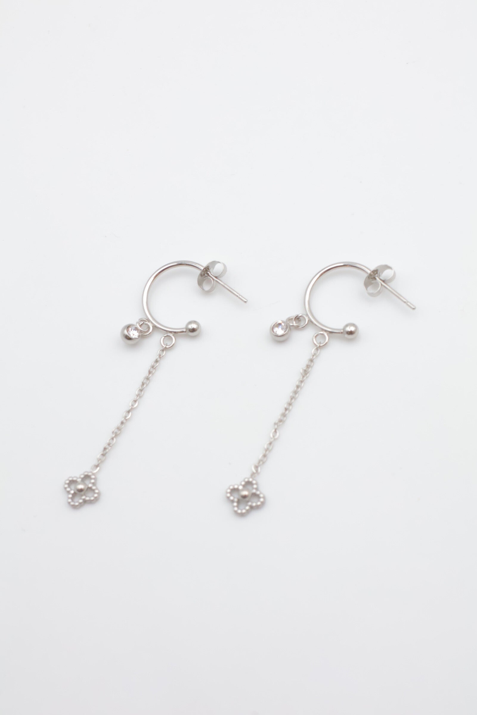 Boucles d'oreilles en acier inoxydable - ARGENT