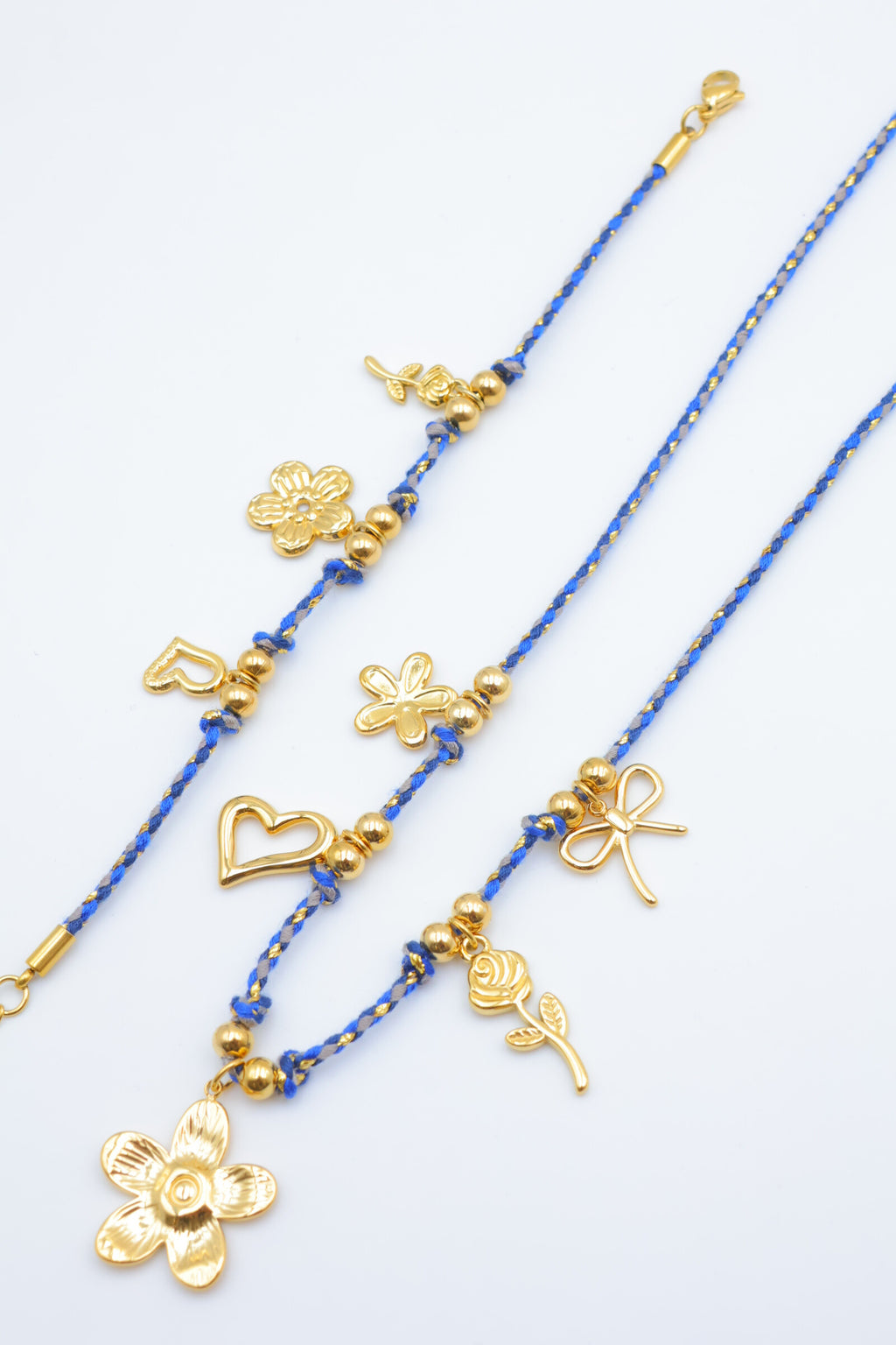 Parure de bijoux en acier inoxydable - BLEU