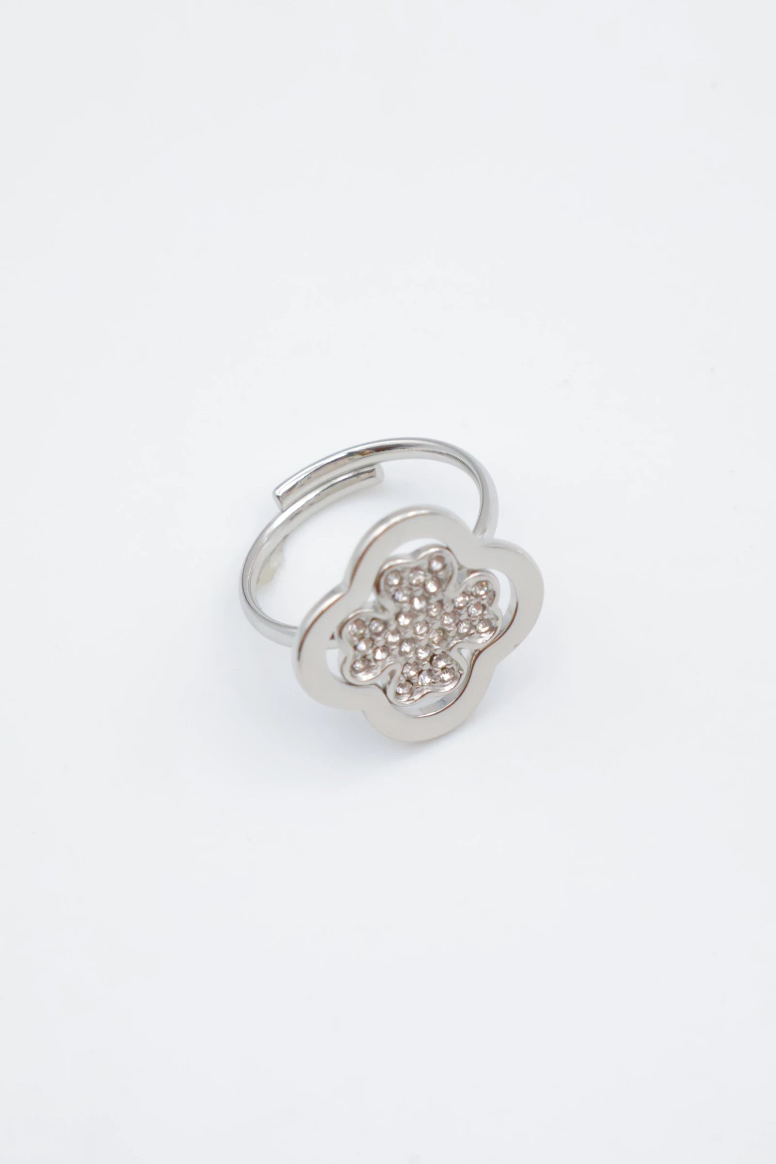 Bague en acier inoxydable ajustable - ARGENT