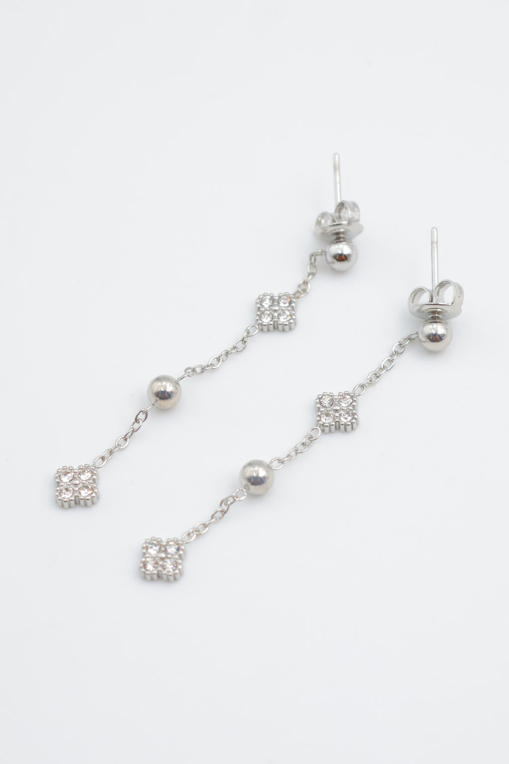 Boucles d'oreilles en acier inoxydable - ARGENT