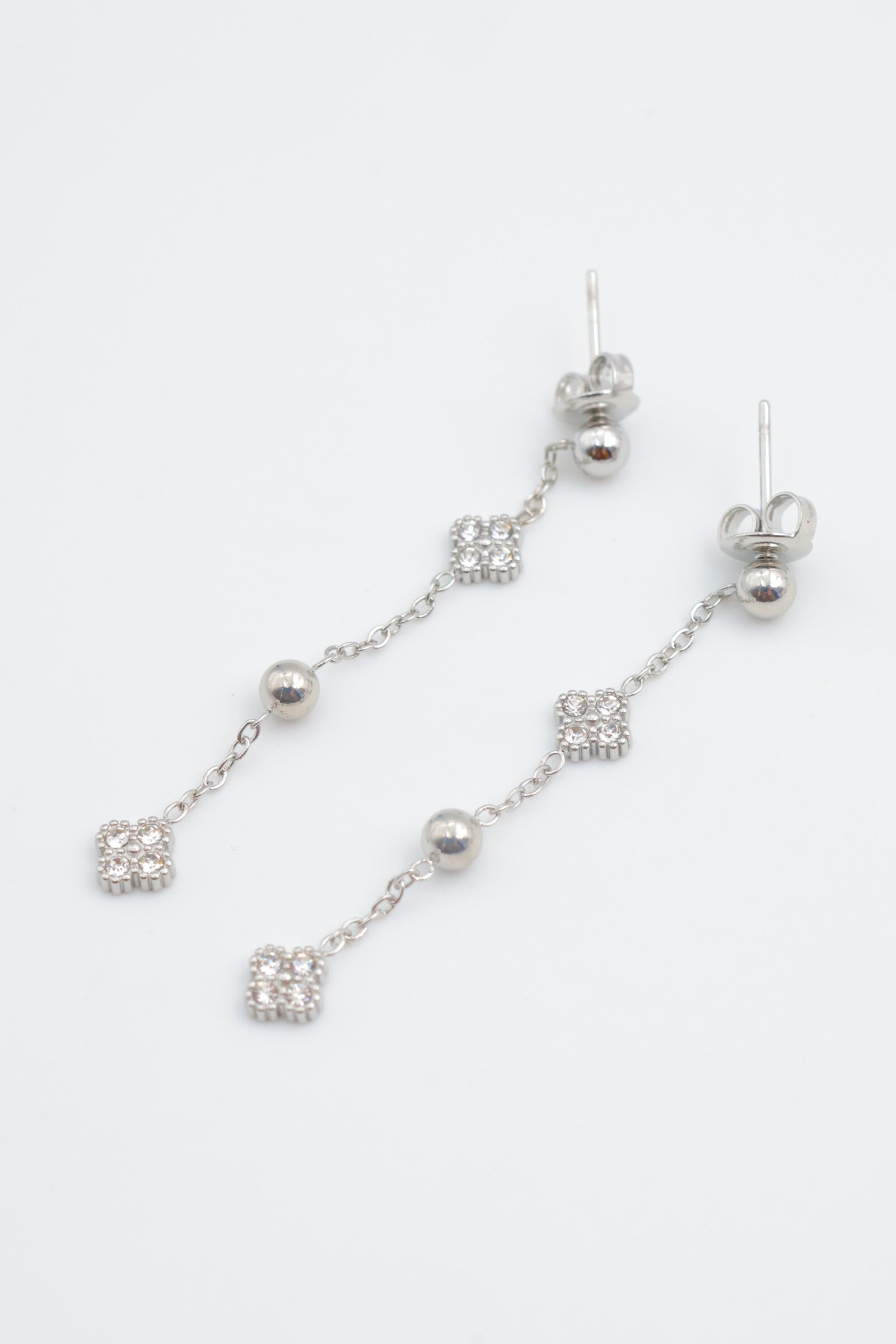 Boucles d'oreilles en acier inoxydable - ARGENT