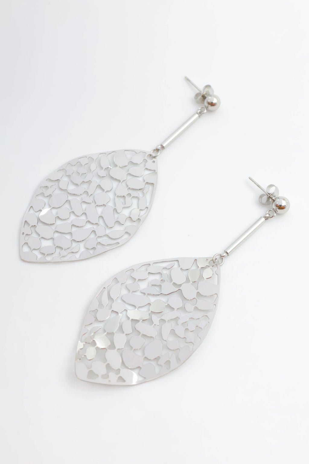 Boucles d'oreilles en acier inoxydable - ARGENT