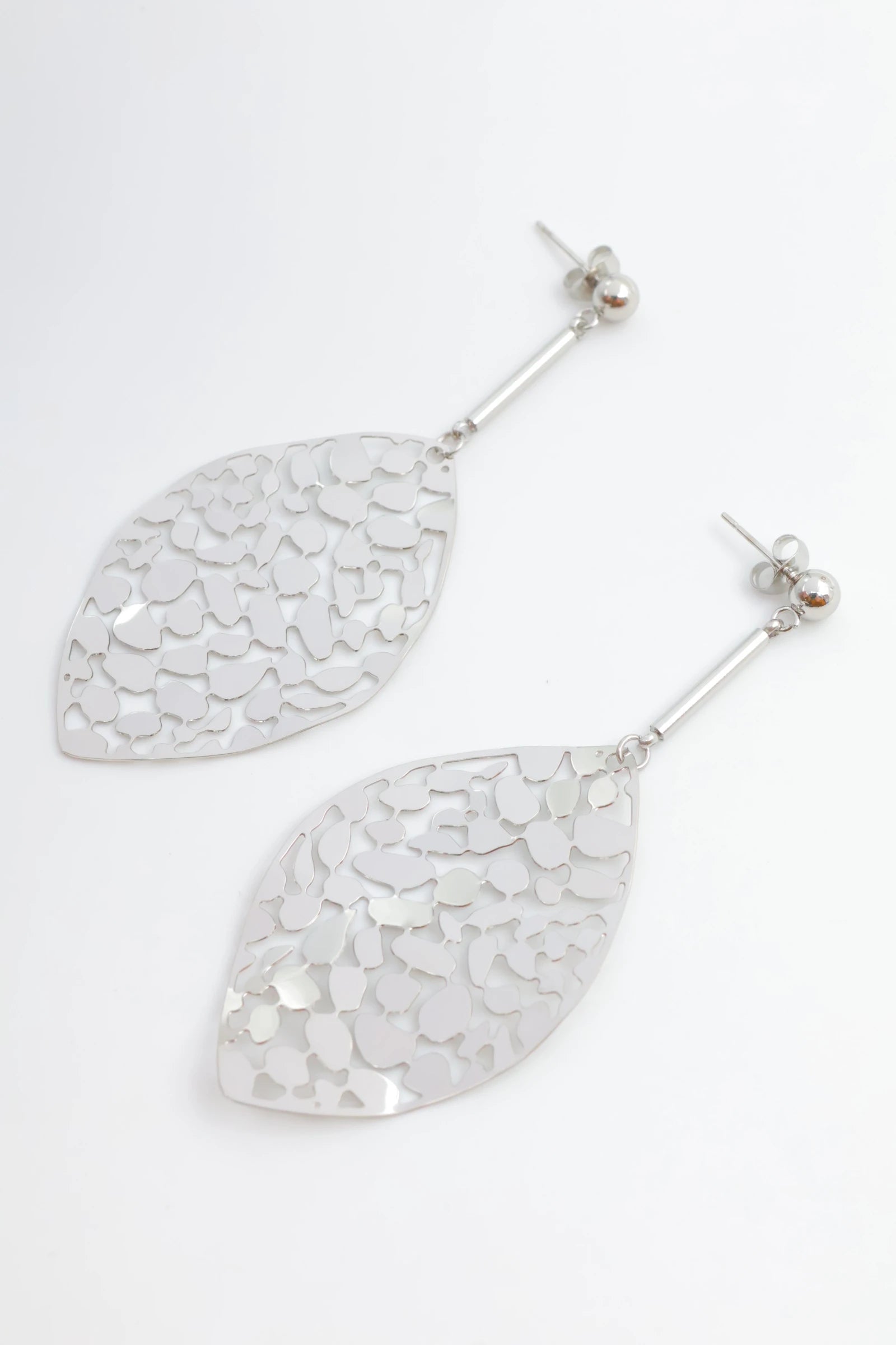 Boucles d'oreilles en acier inoxydable - ARGENT
