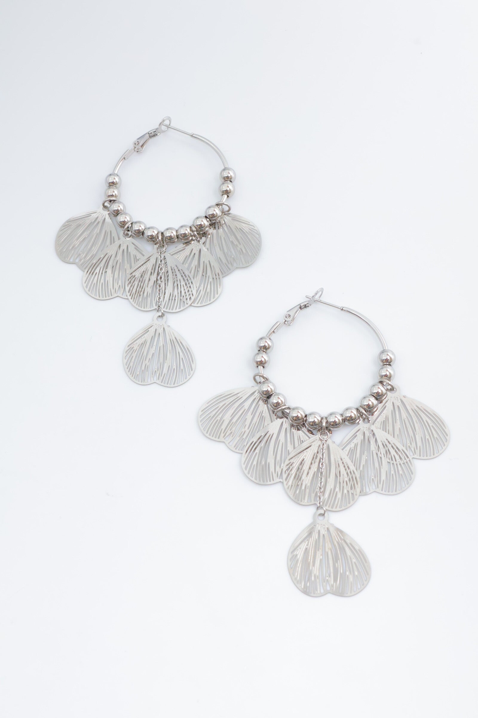 Boucles d'oreilles en acier inoxydable - ARGENT