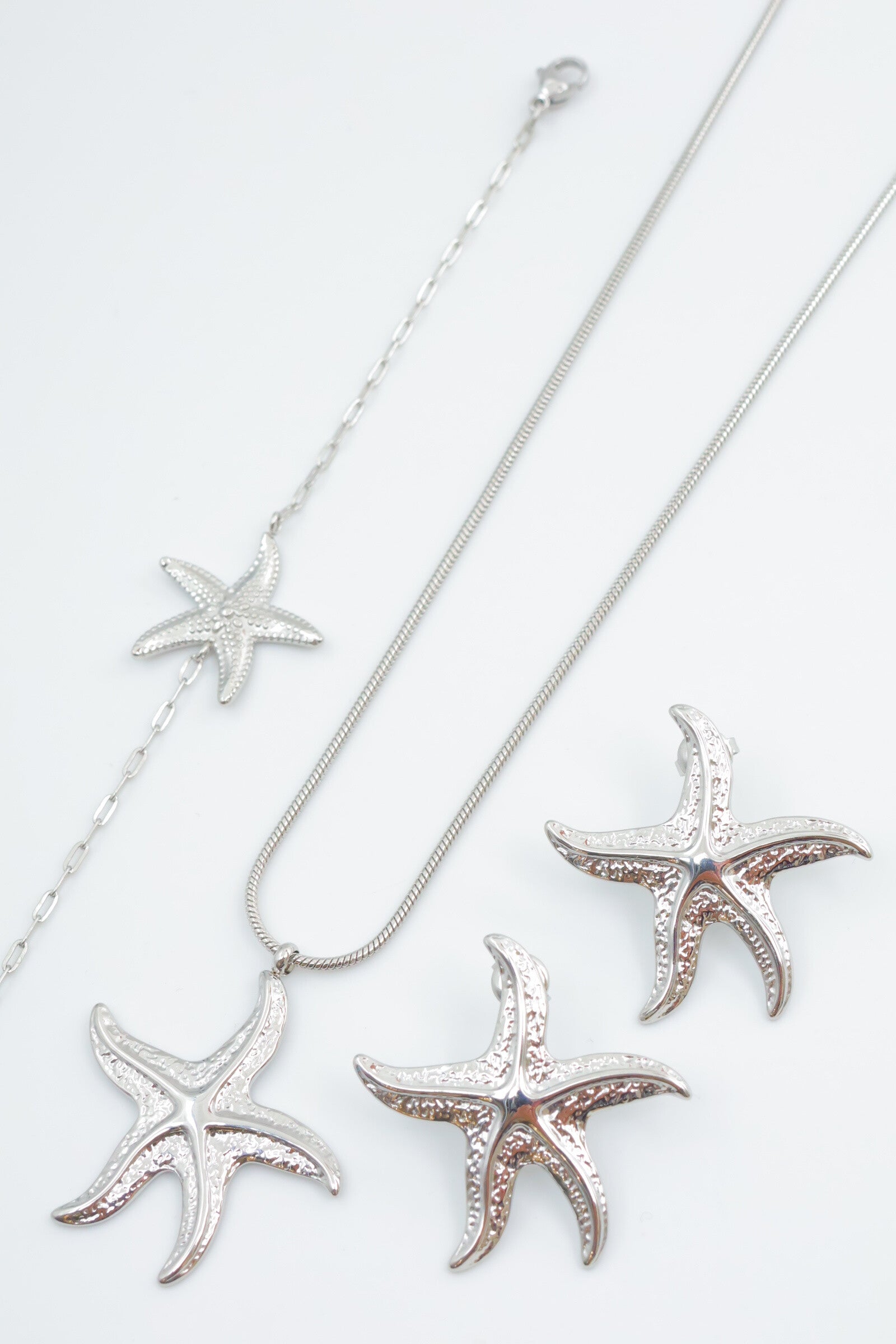 Parure de bijoux en acier inoxydable - ARGENT