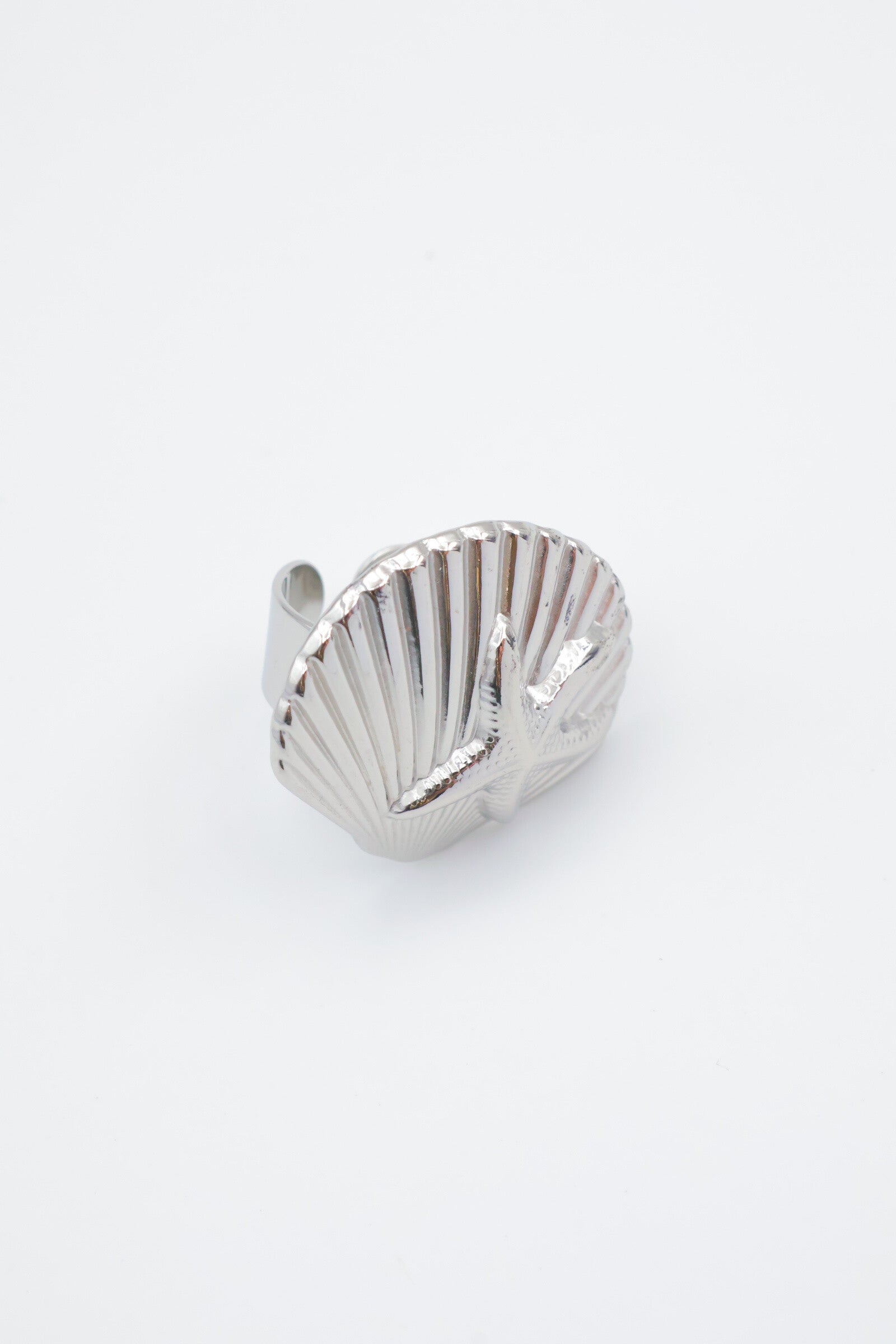 Bague en acier inoxydable ajustable - ARGENT