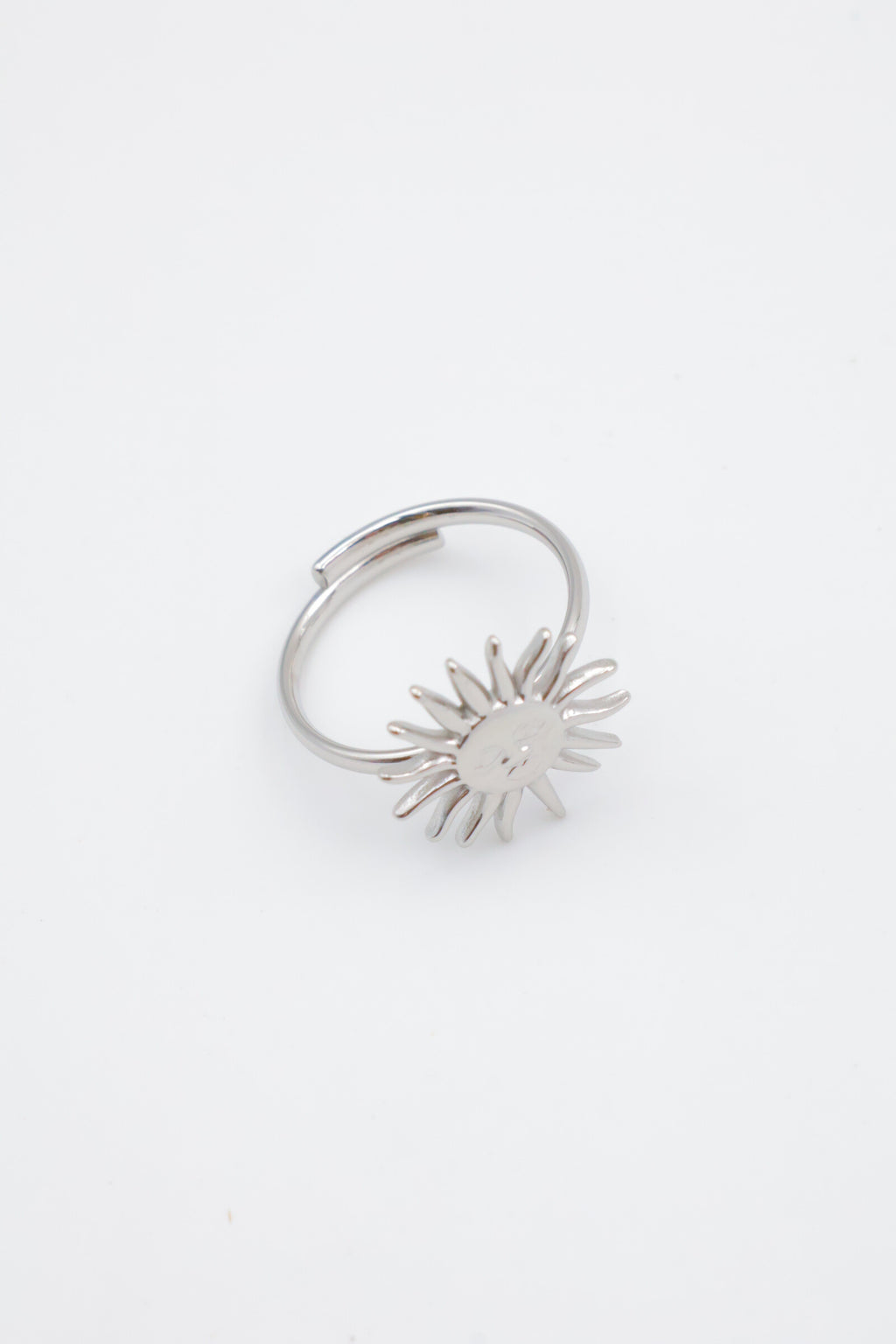 Bague en acier inoxydable ajustable - ARGENT