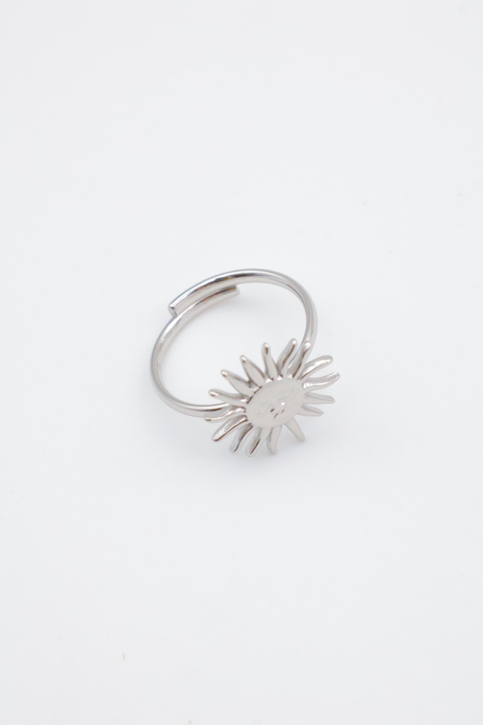 Bague en acier inoxydable ajustable - ARGENT