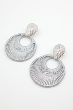 Boucles d'oreilles pendantes en fil tissé - ARGENT