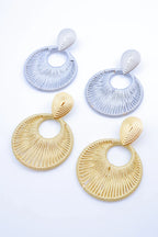Boucles d'oreilles pendantes en fil tissé - DORÉ