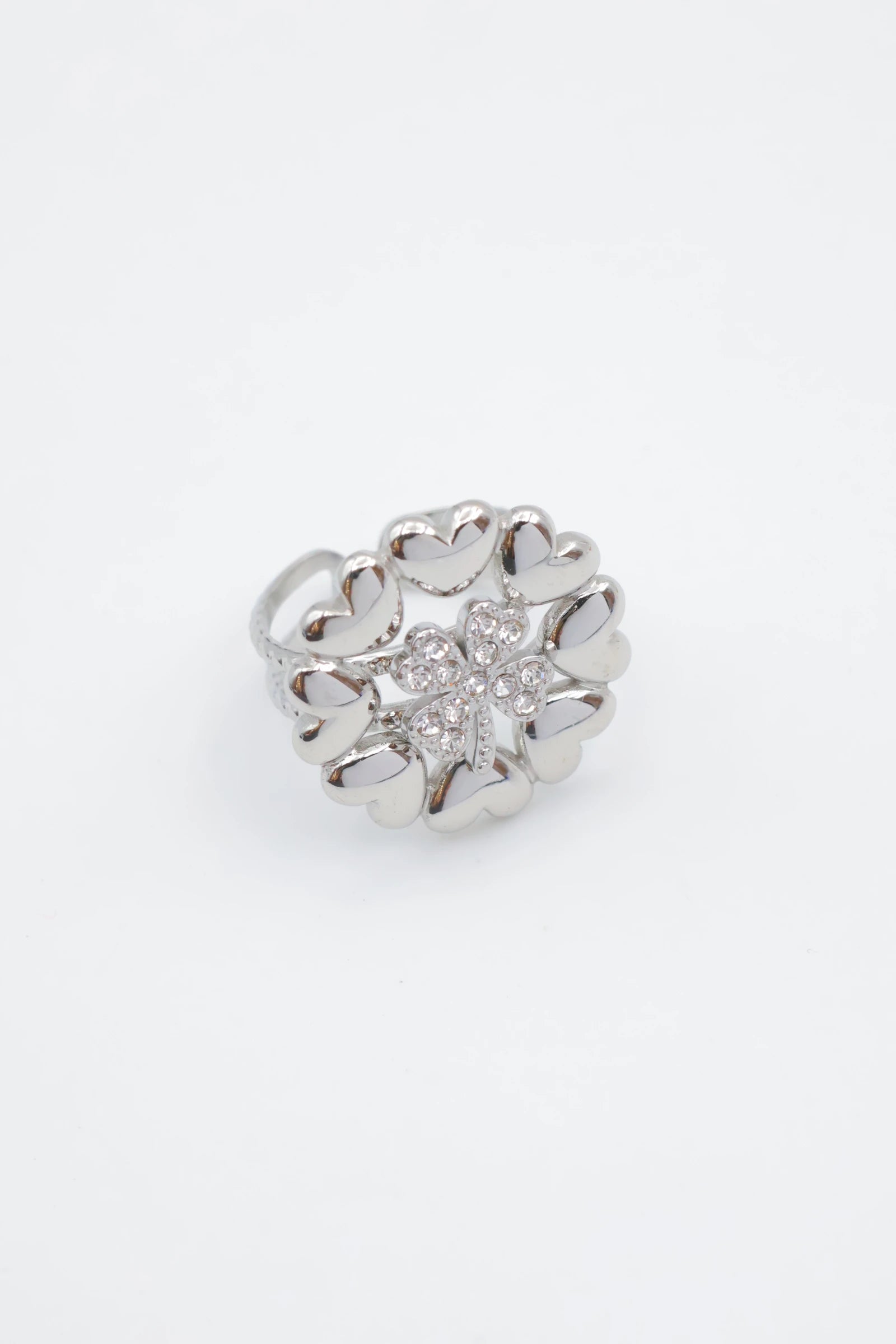Bague en acier inoxydable ajustable - ARGENT