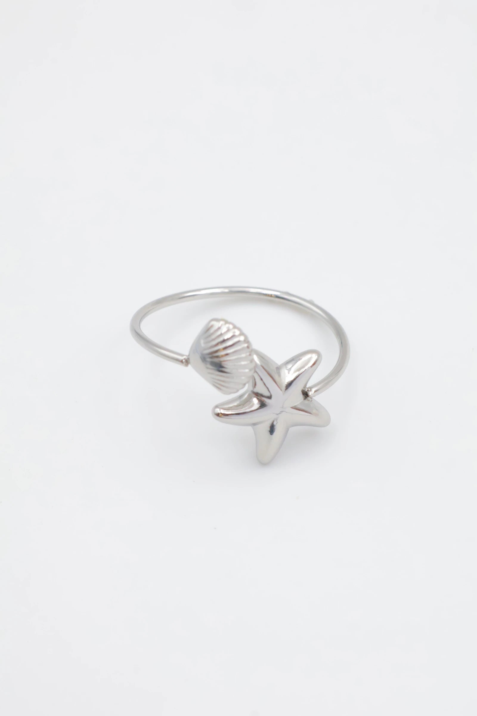 Bague en acier inoxydable ajustable - ARGENT