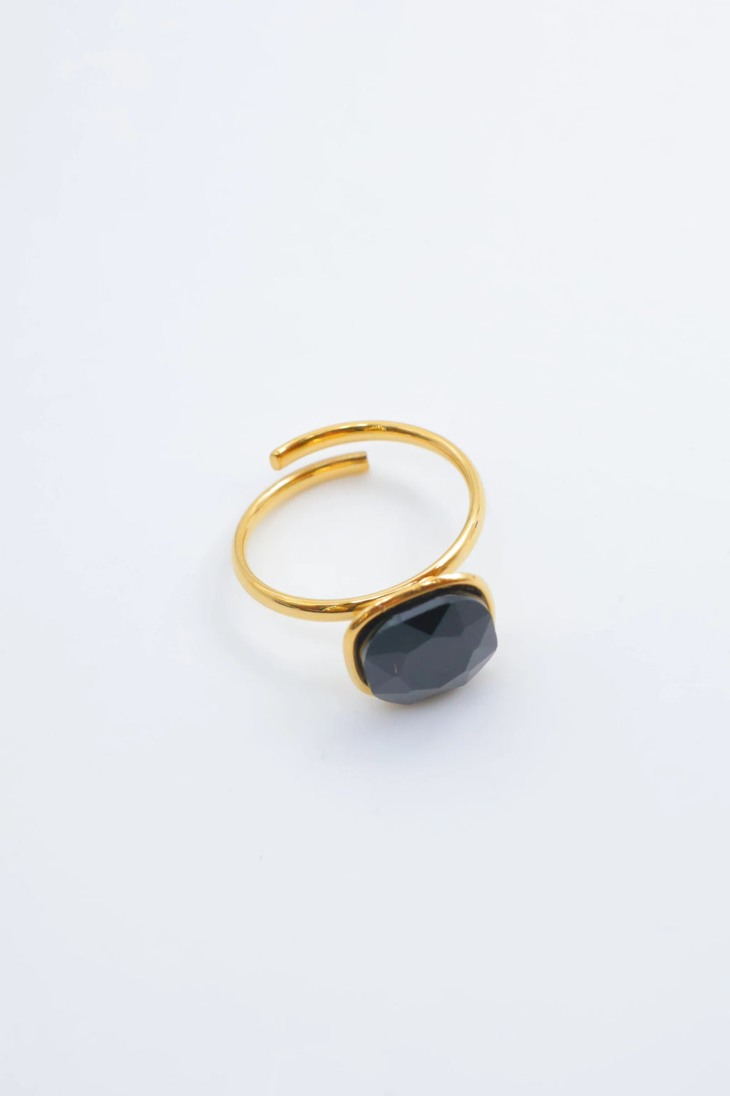 Bague en acier inoxydable ajustable - NOIR