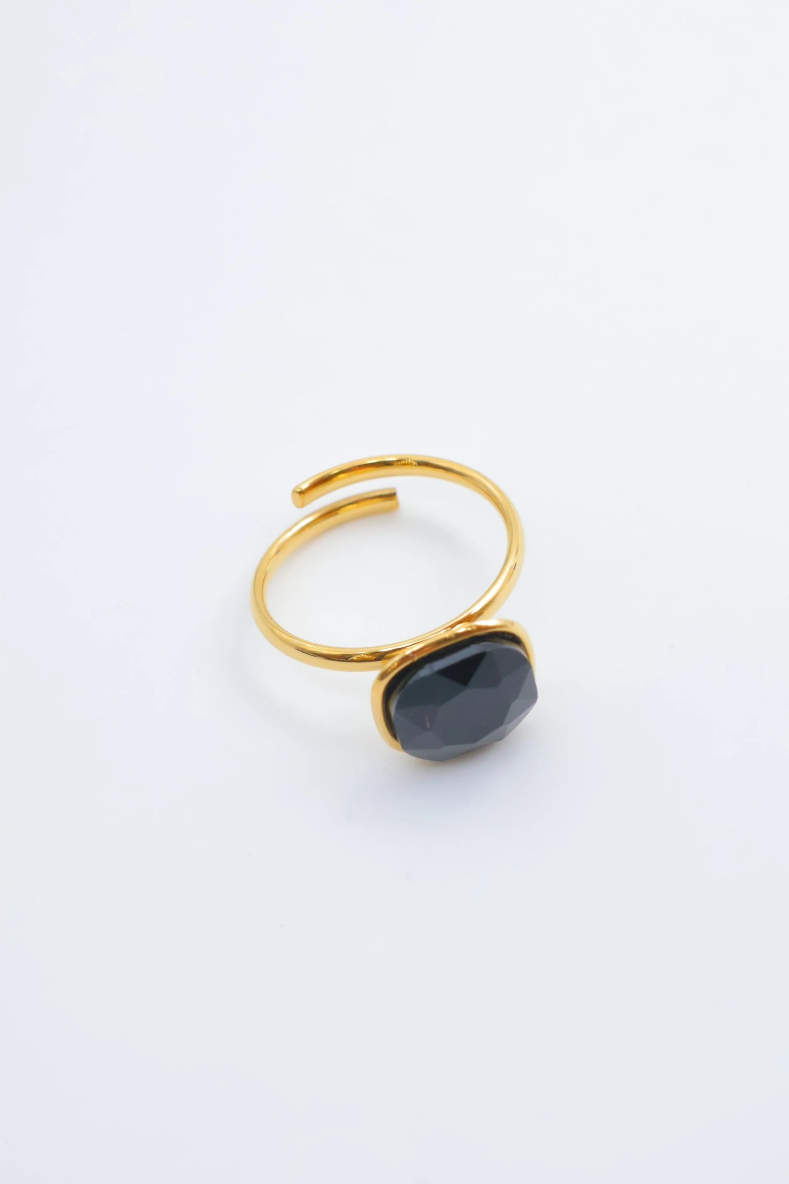 Bague en acier inoxydable ajustable - NOIR