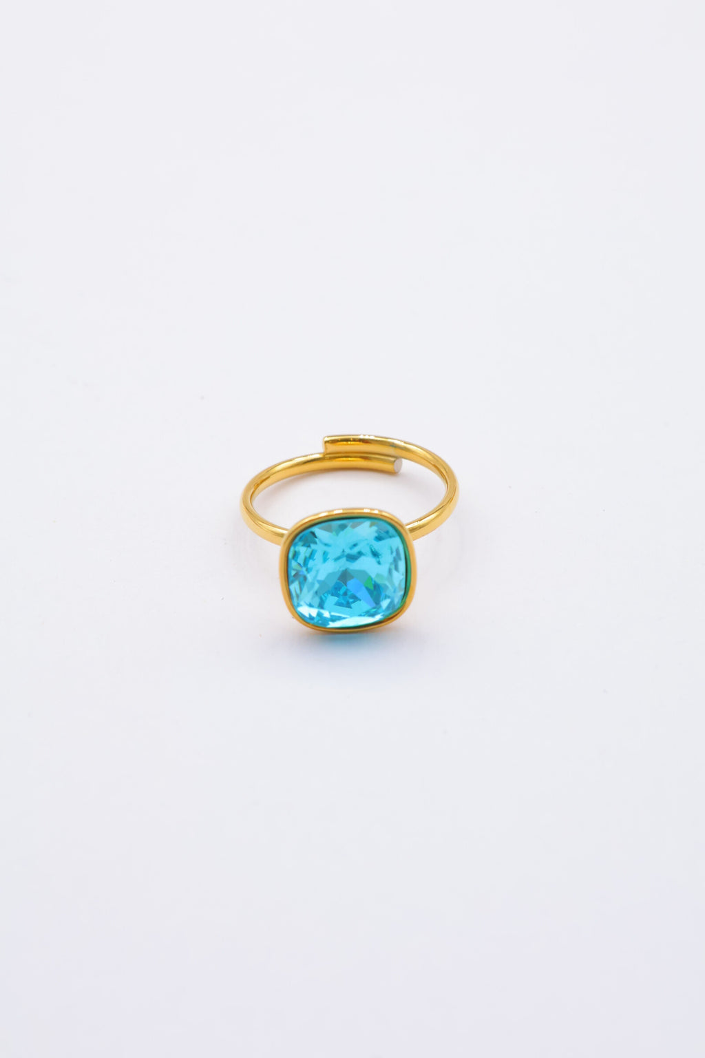 Bague en acier inoxydable ajustable - TURQUOISE