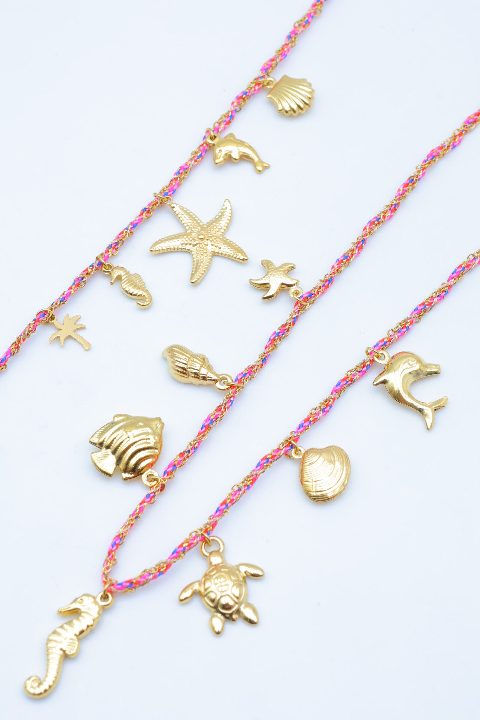 Parure de bijoux en acier inoxydable - FUCHSIA