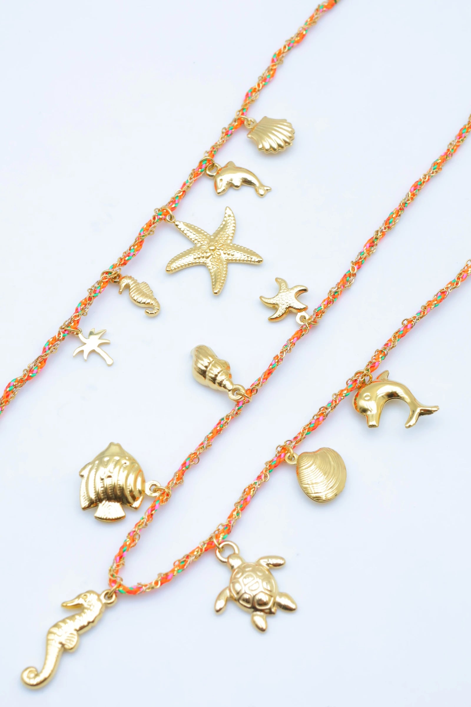 Parure de bijoux en acier inoxydable - ORANGE