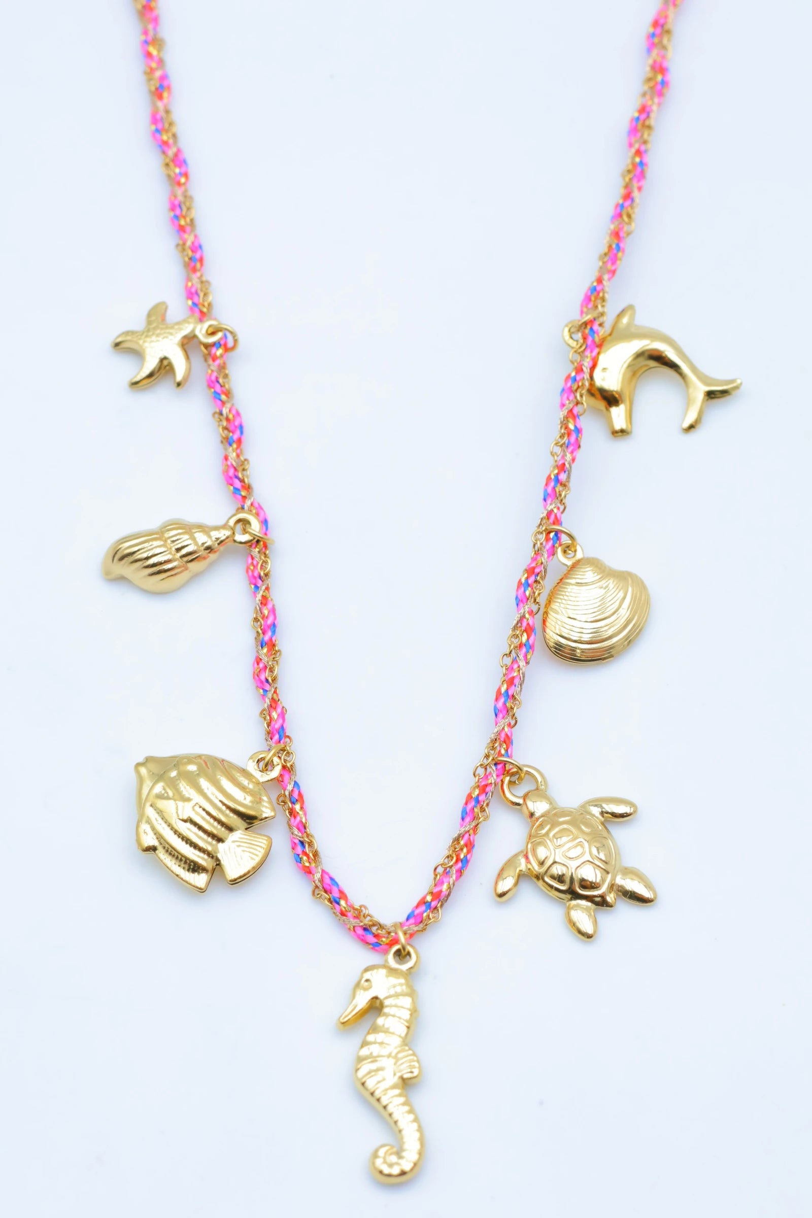 Collier en acier inoxydable - FUCHSIA