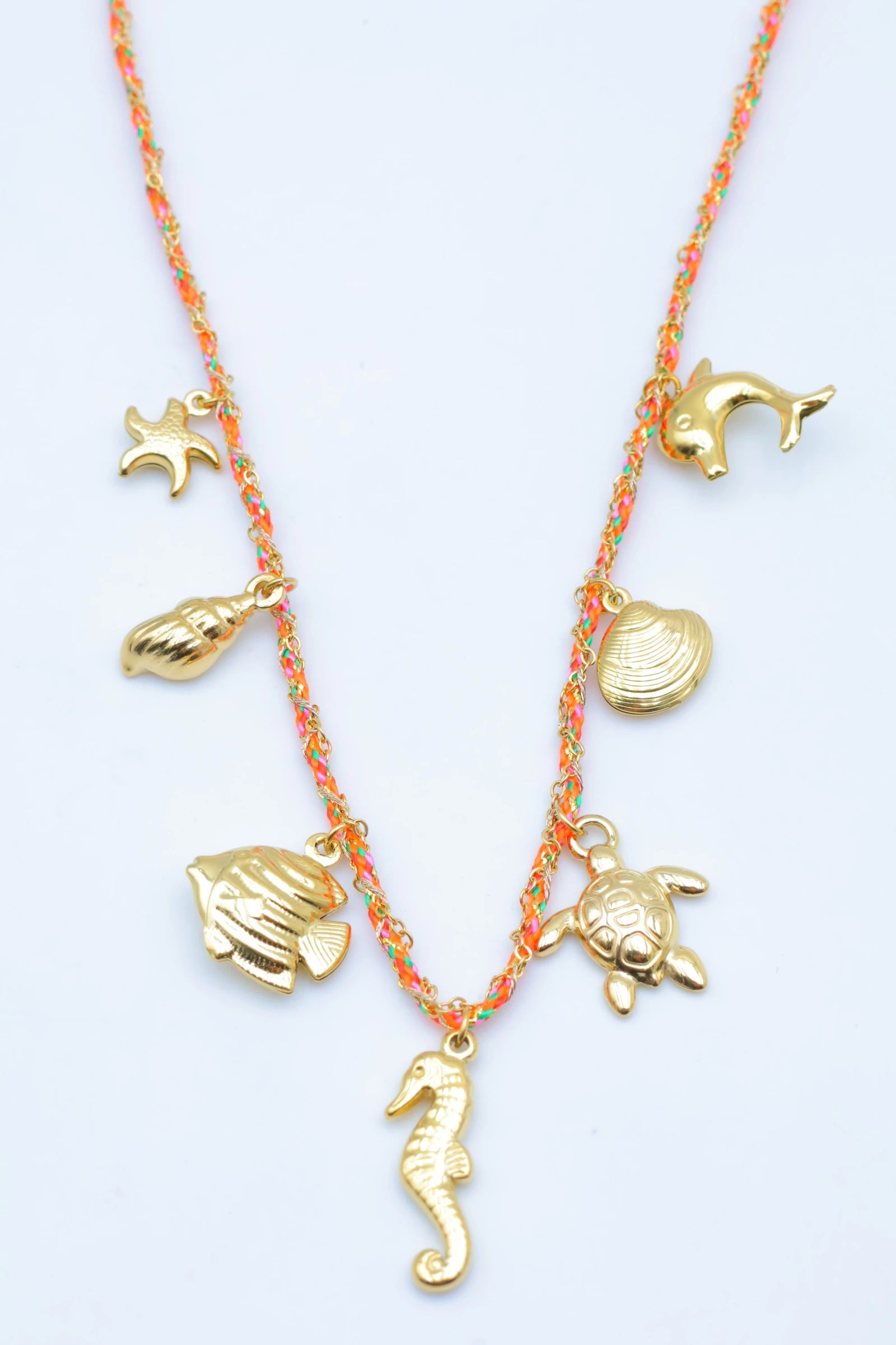 Collier en acier inoxydable - ORANGE