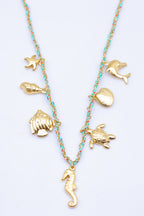 Collier en acier inoxydable - TURQUOISE