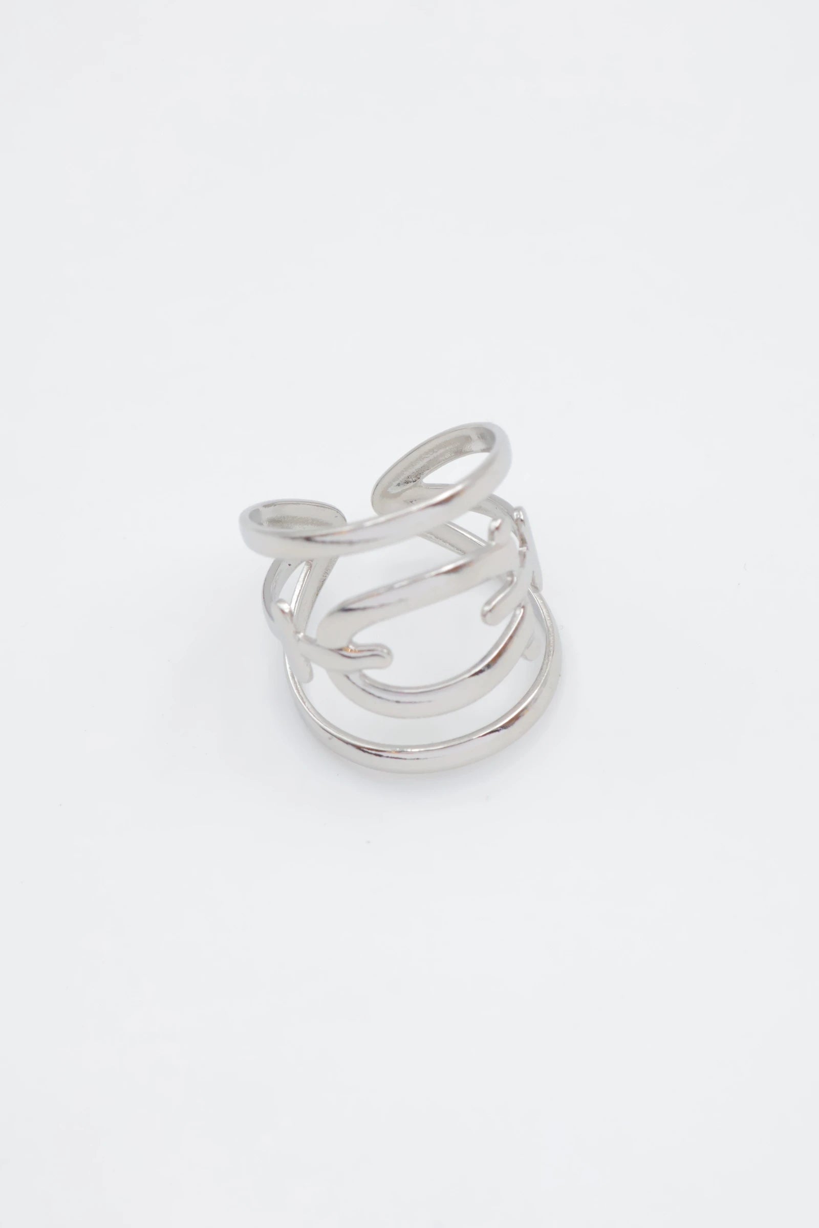 Bague en acier inoxydable ajustable - ARGENT