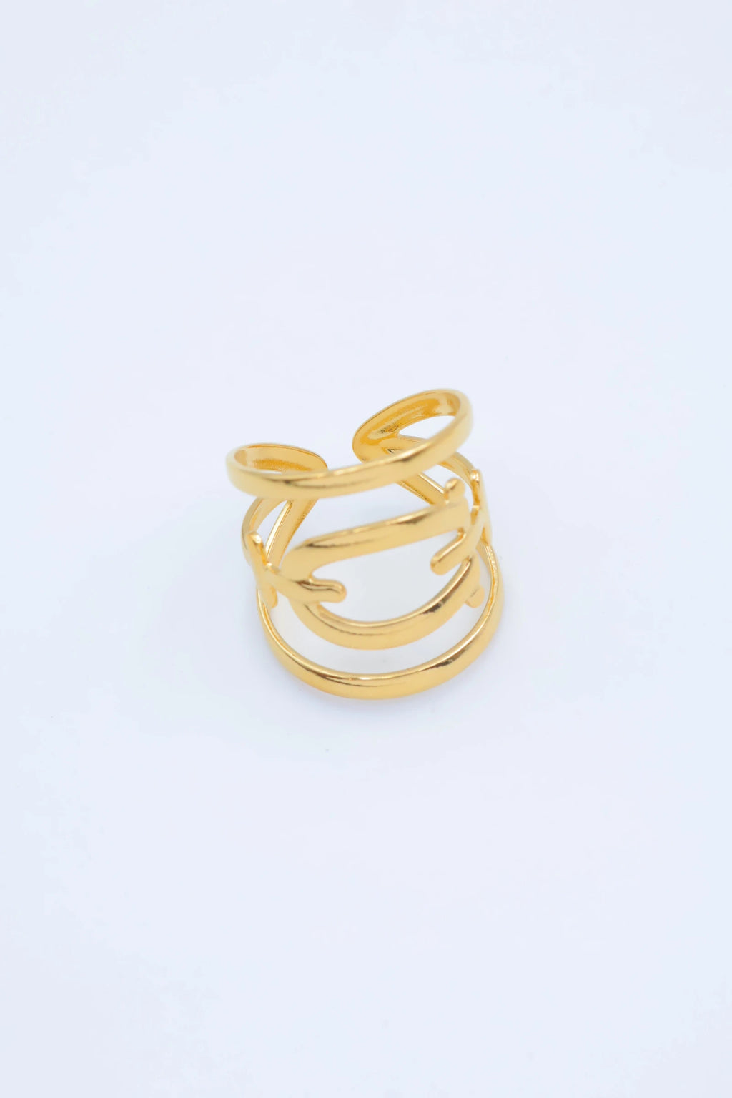 Bague en acier inoxydable ajustable - DORÉ