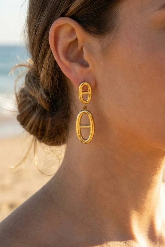 Boucles d’oreilles en acier inoxydable