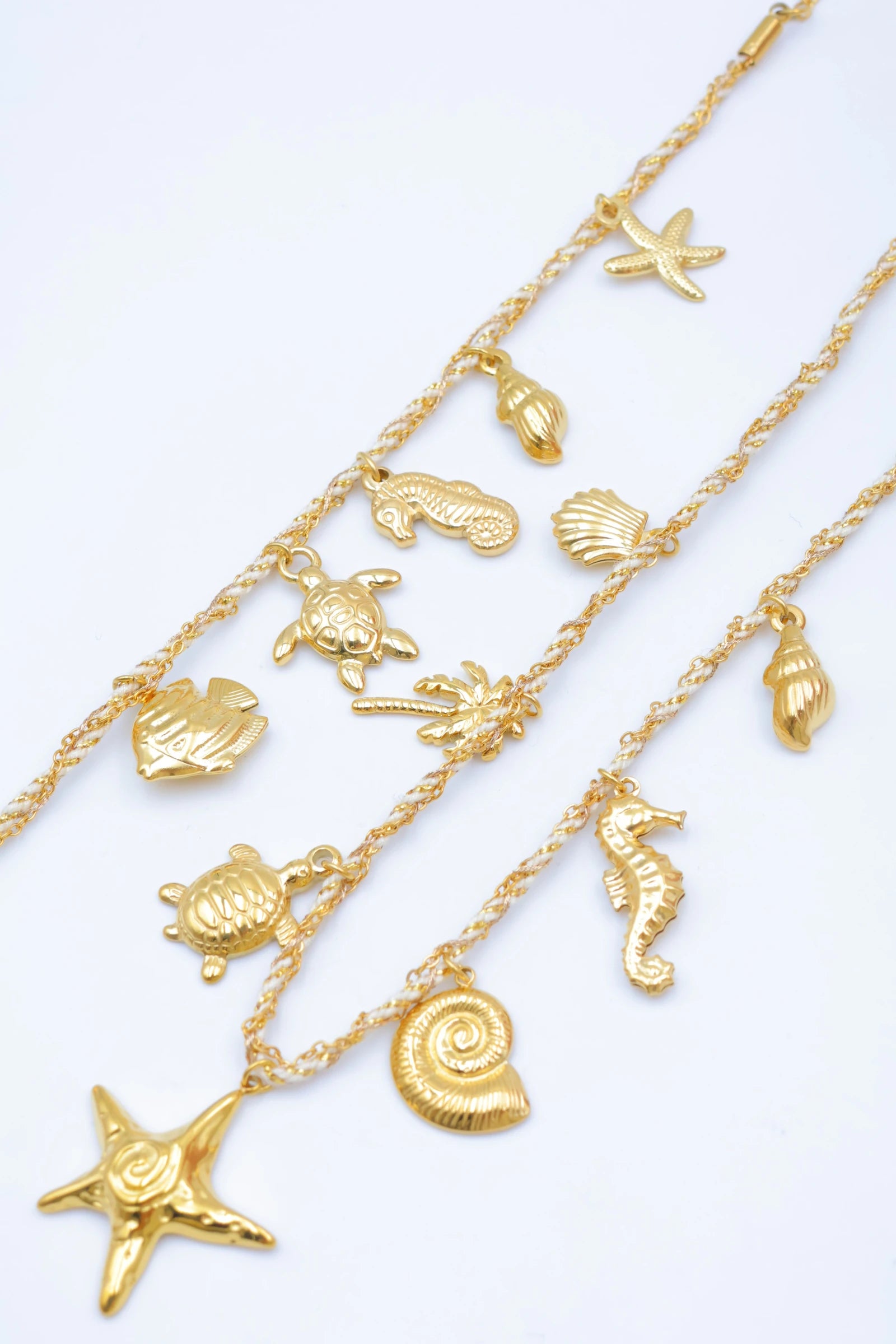 Parure de bijoux en acier inoxydable - BLANC