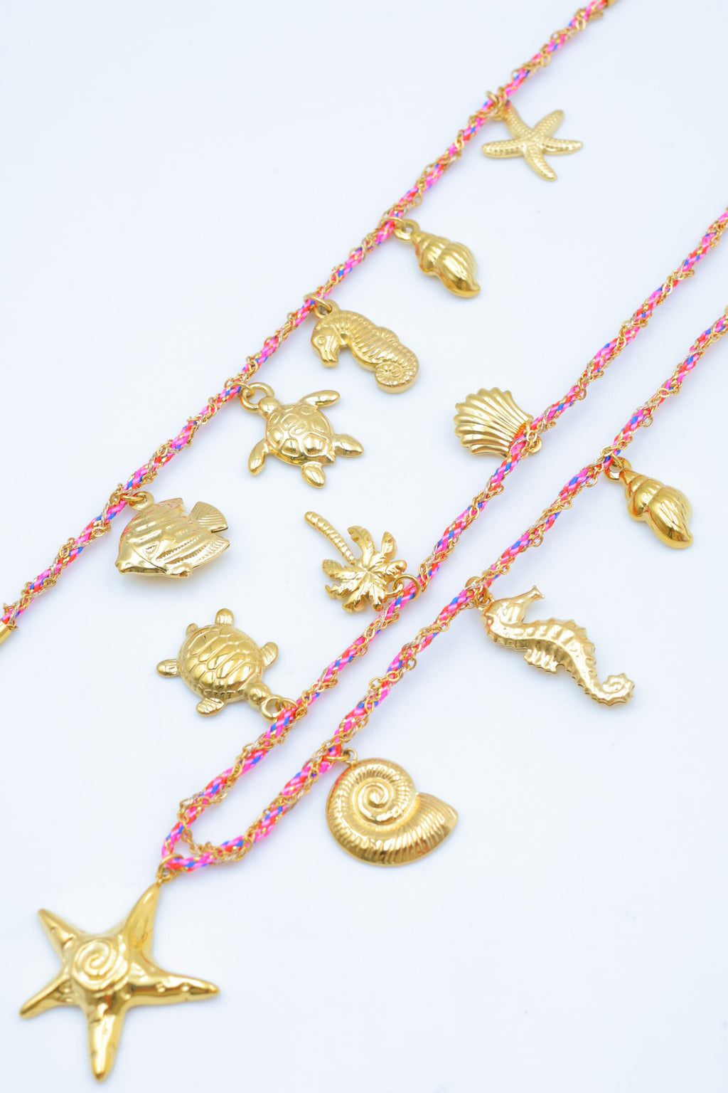 Parure de bijoux en acier inoxydable - FUCHSIA