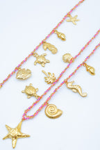 Parure de bijoux en acier inoxydable - FUCHSIA