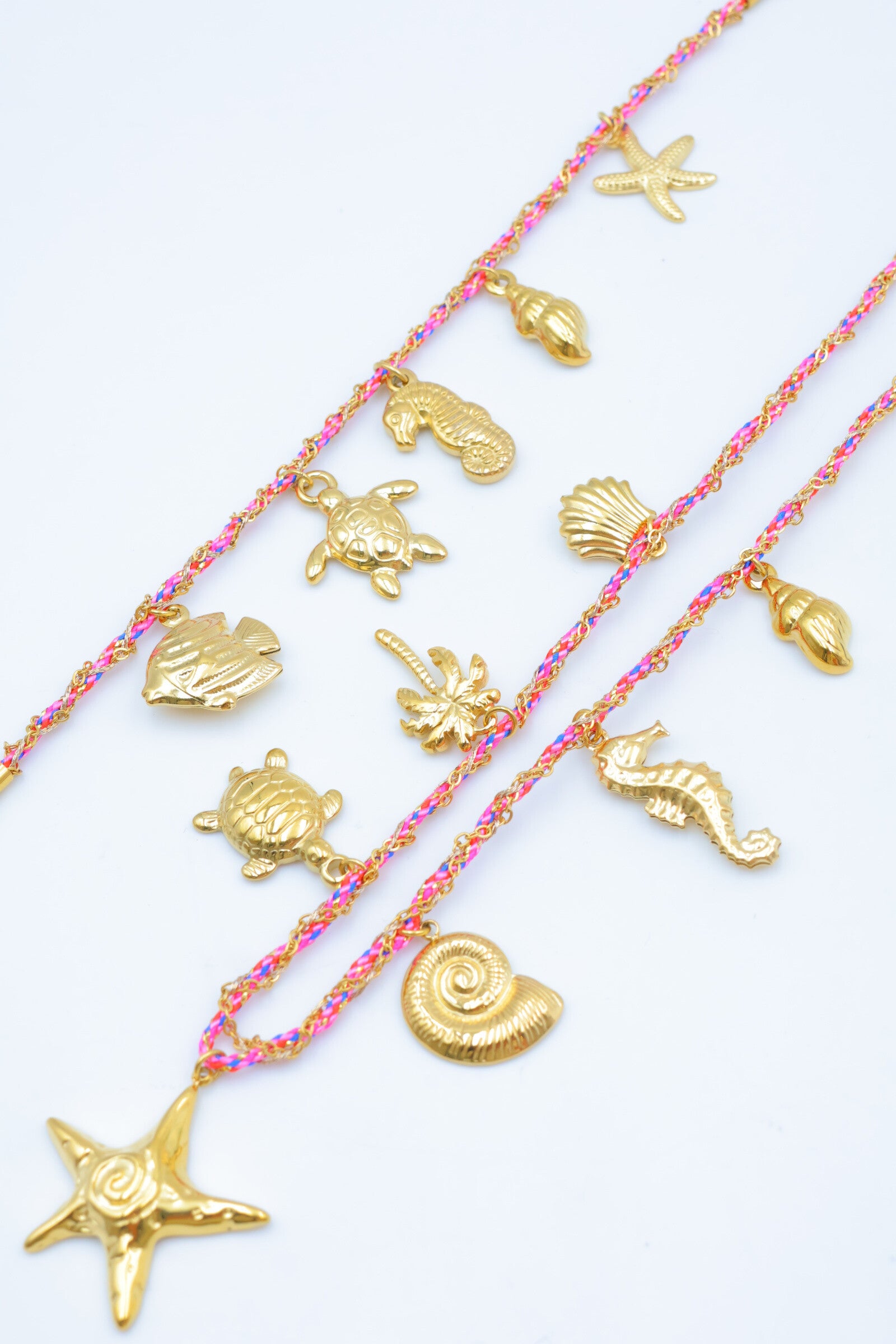 Parure de bijoux en acier inoxydable - FUCHSIA