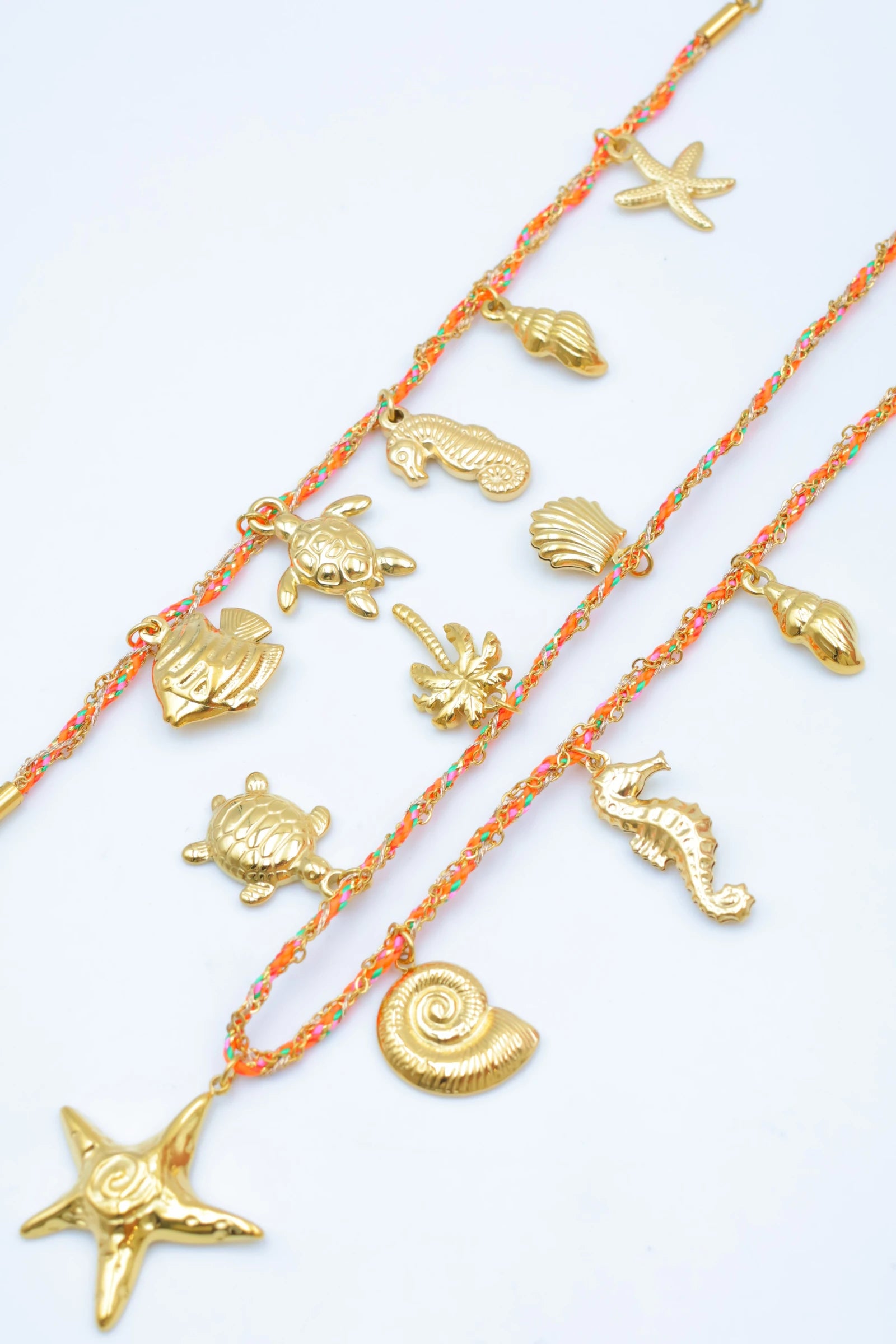 Parure de bijoux en acier inoxydable - ORANGE