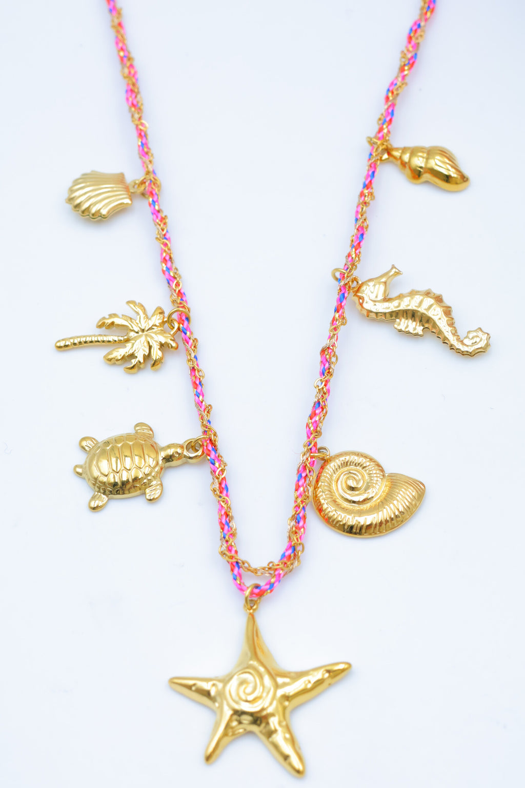 Collier en acier inoxydable - FUCHSIA