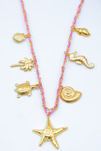 Collier en acier inoxydable - FUCHSIA