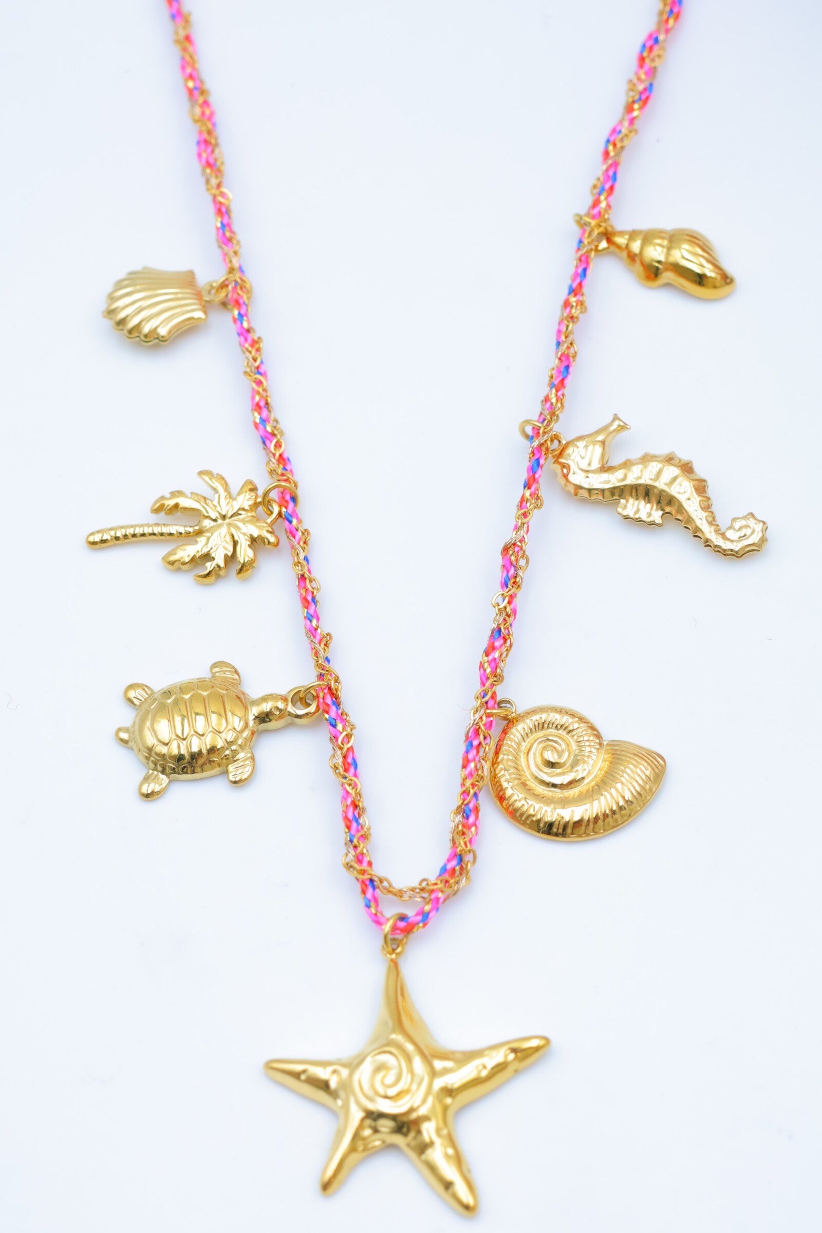 Collier en acier inoxydable - FUCHSIA