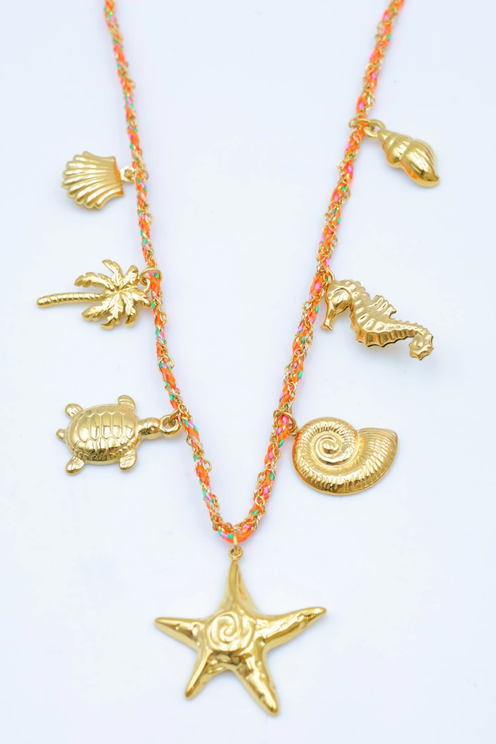 Collier en acier inoxydable - ORANGE