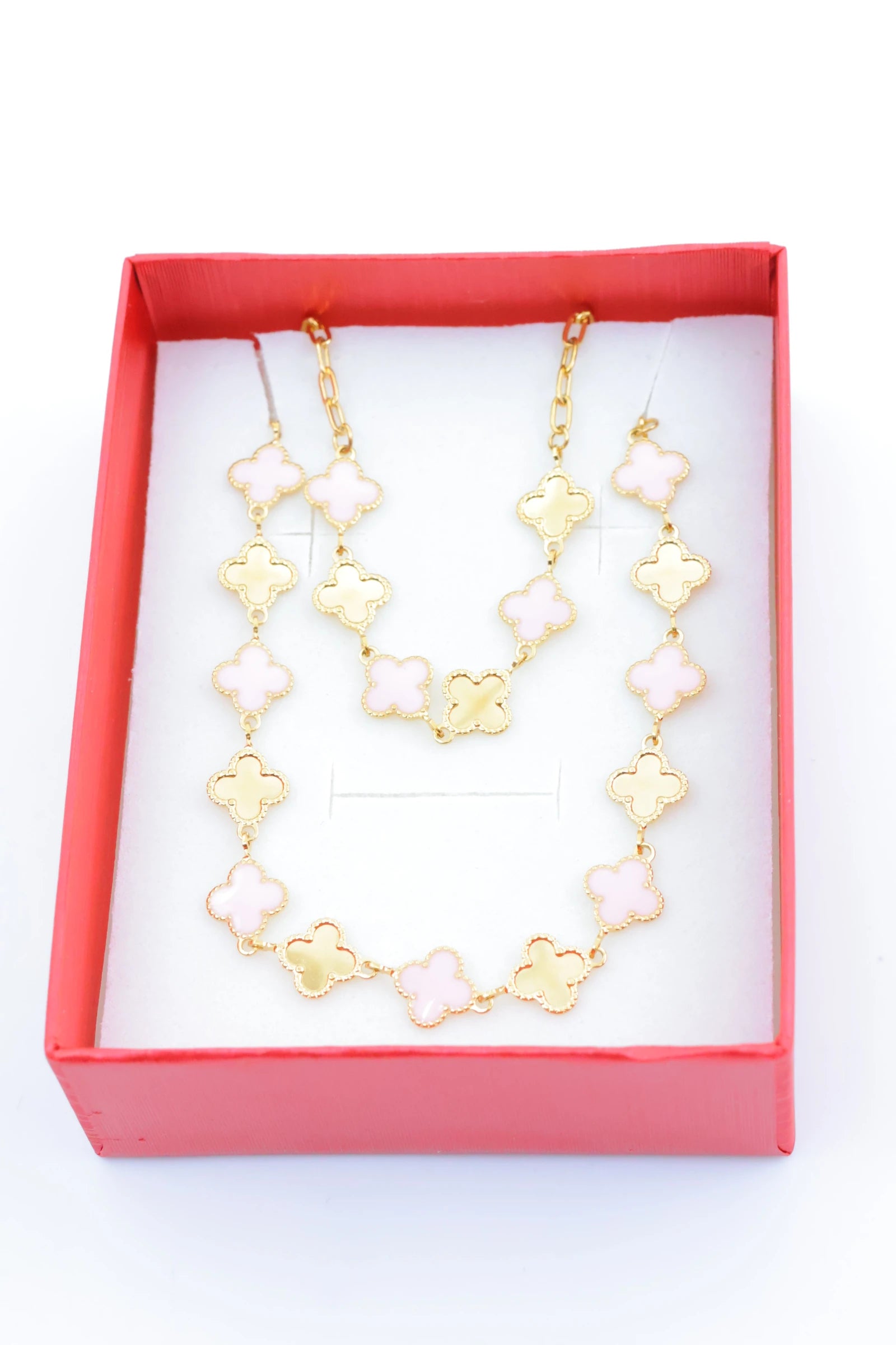 Parure de bijoux avec boîte en acier inoxydable - ROSE