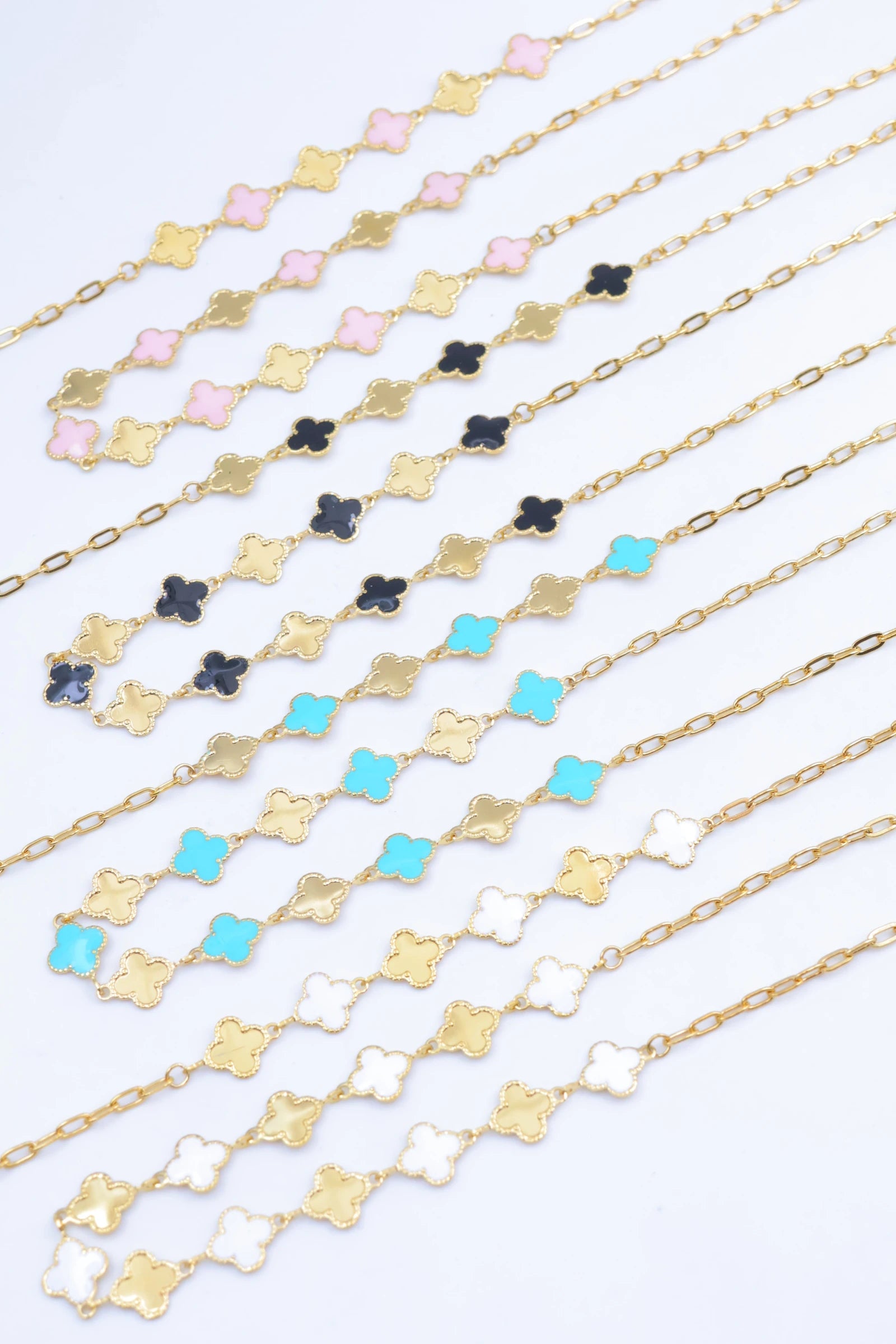 Parure de bijoux en acier inoxydable - BLANC