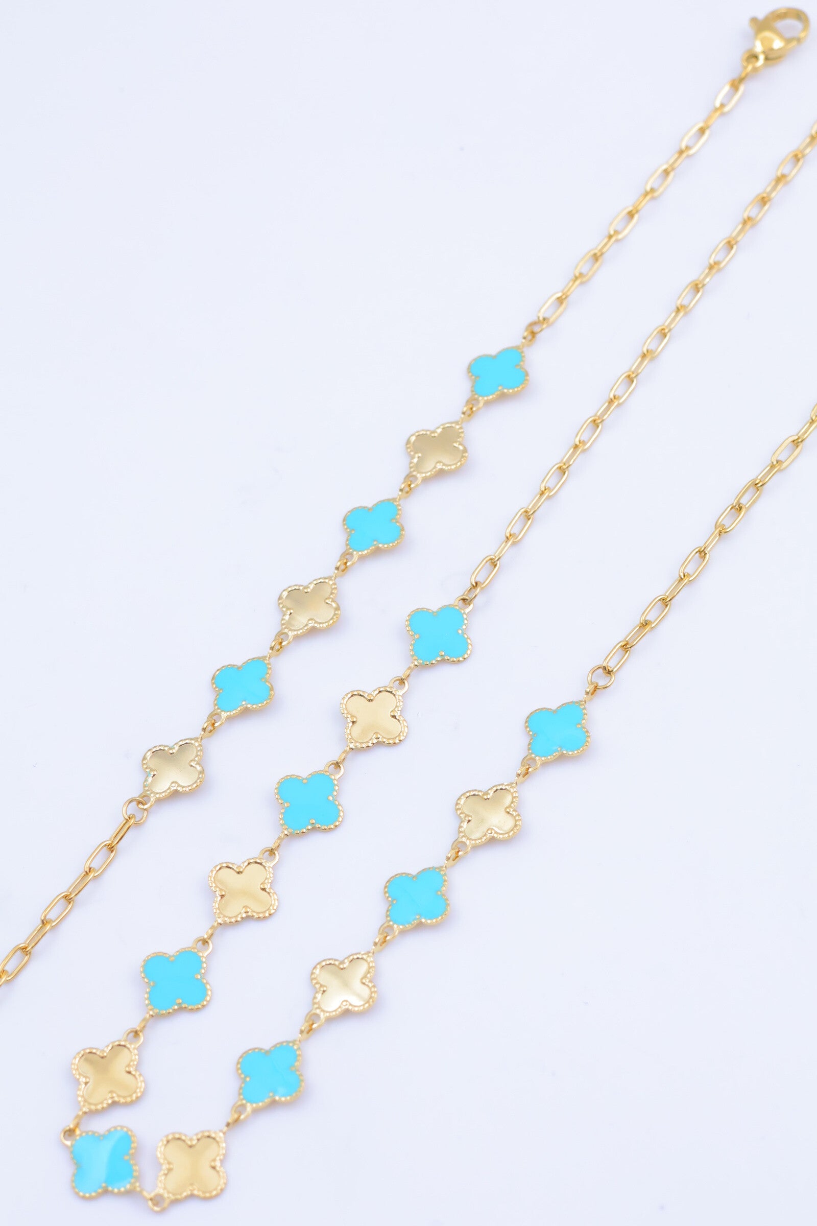 Parure de bijoux en acier inoxydable - BLEU