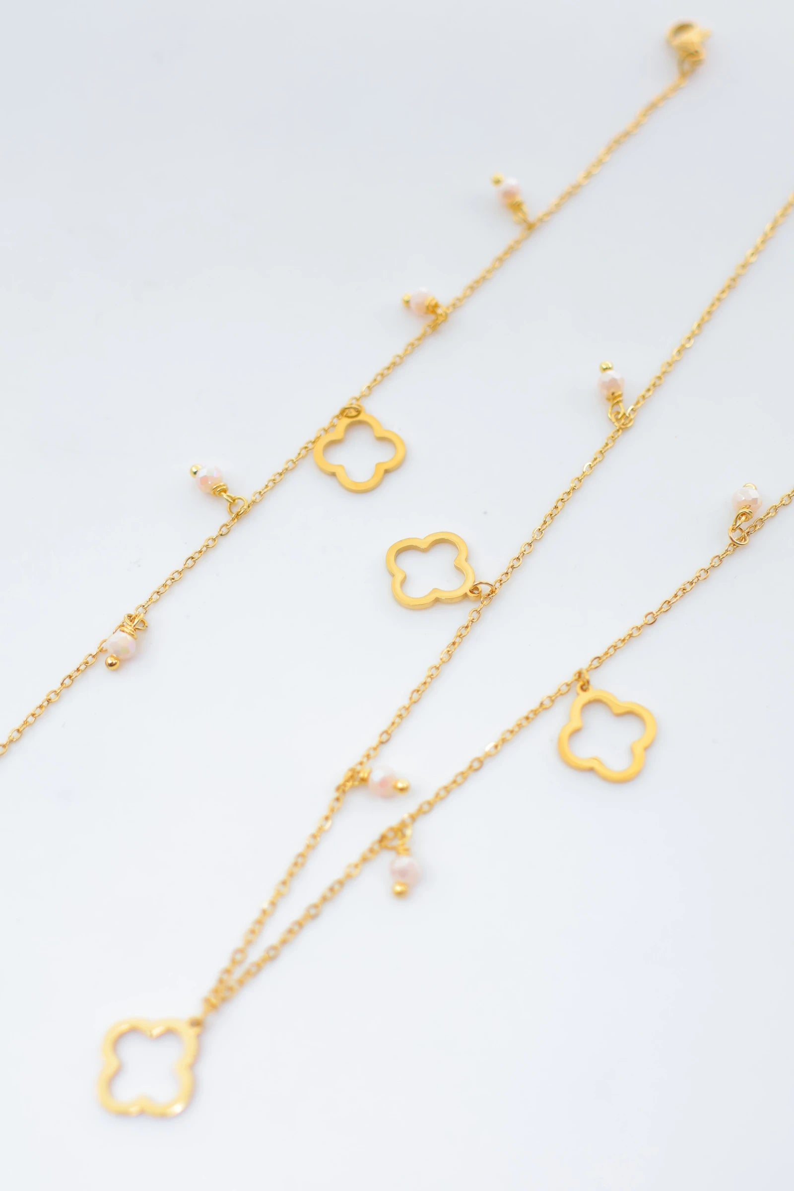 Parure de bijoux en acier inoxydable - BLANC