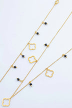 Parure de bijoux en acier inoxydable - NOIR