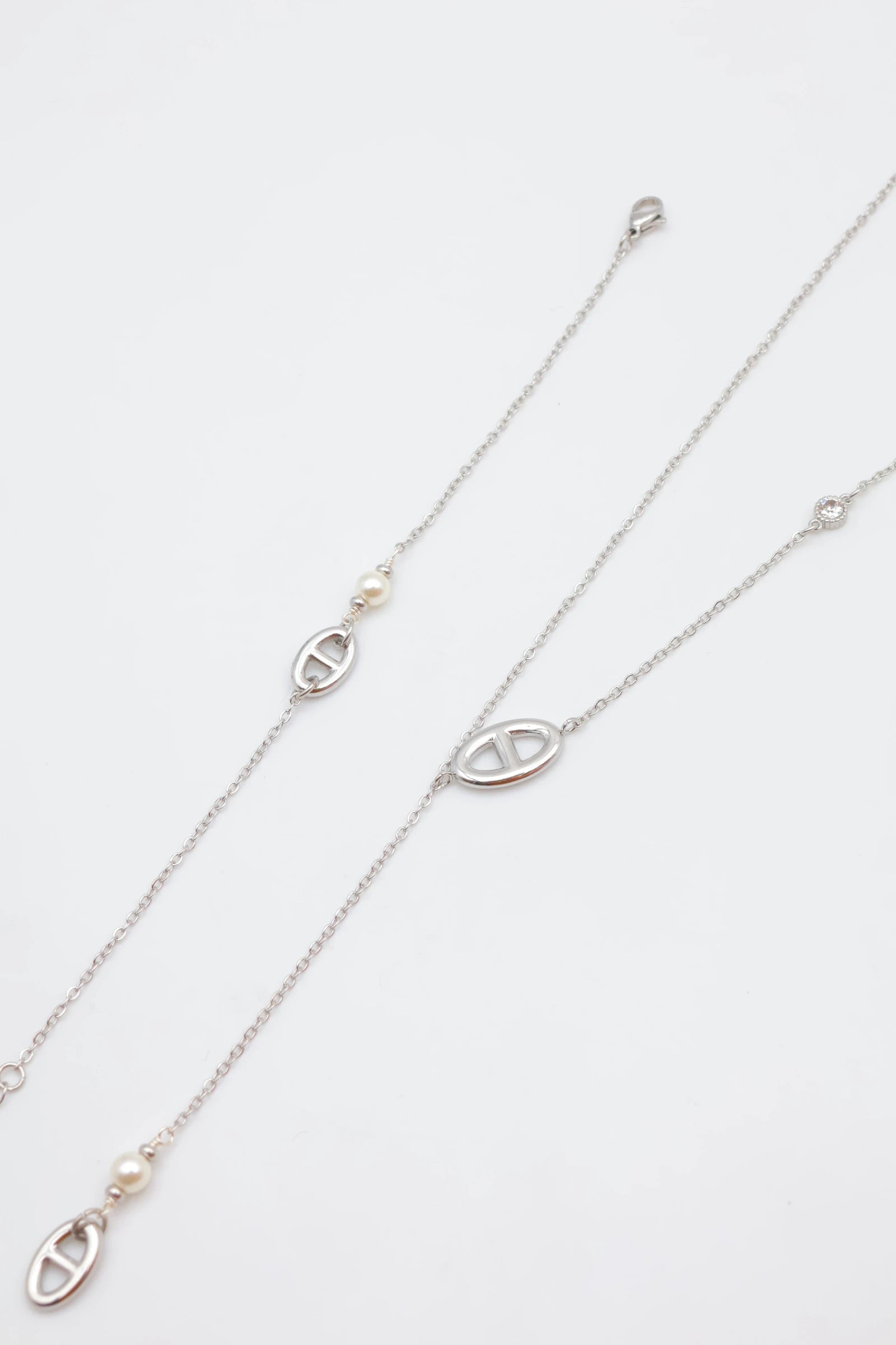 Parure de bijoux en acier inoxydable - ARGENT