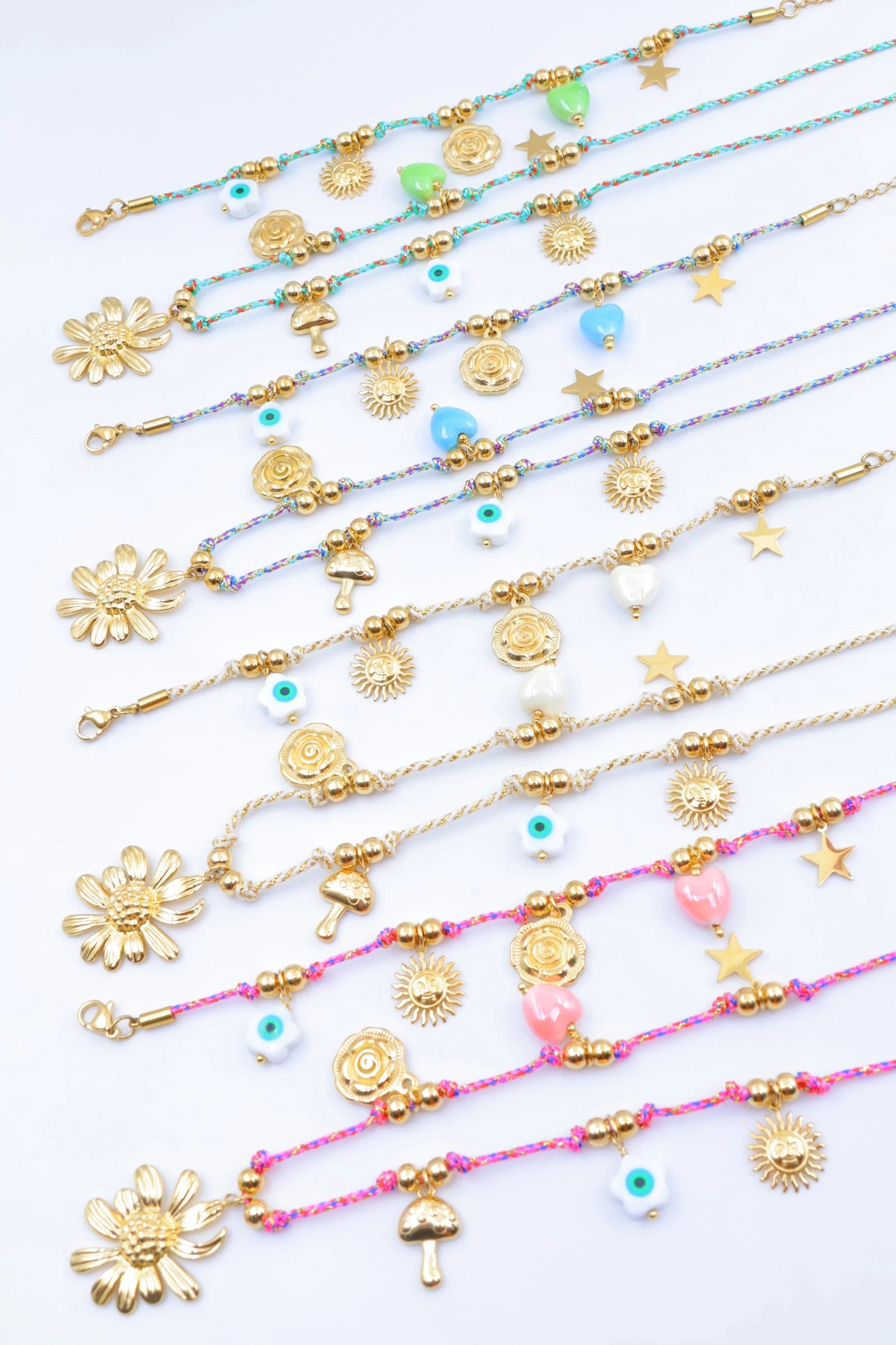 Parure de bijoux en acier inoxydable - BLANC