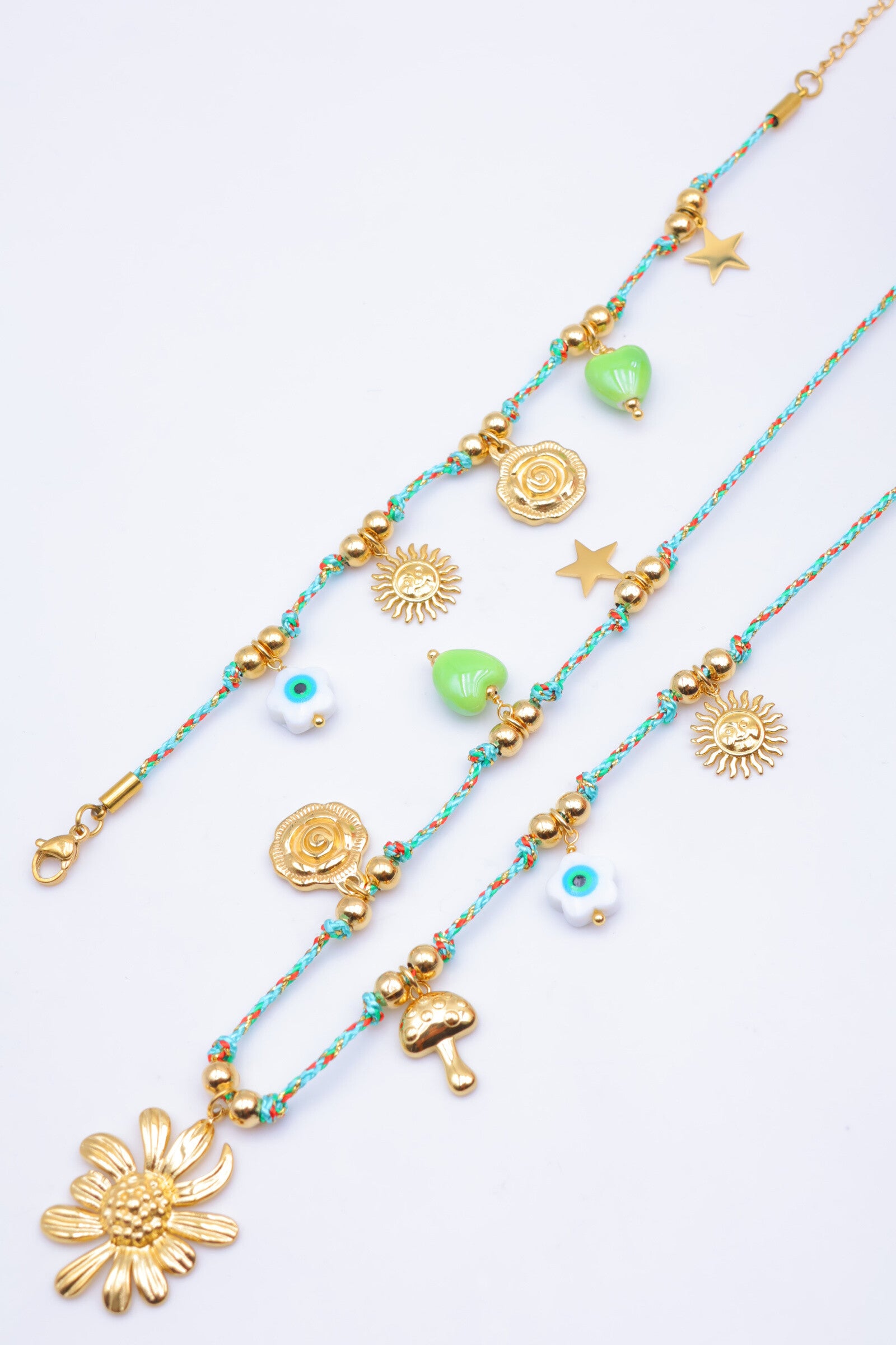 Parure de bijoux en acier inoxydable - TURQUOISE