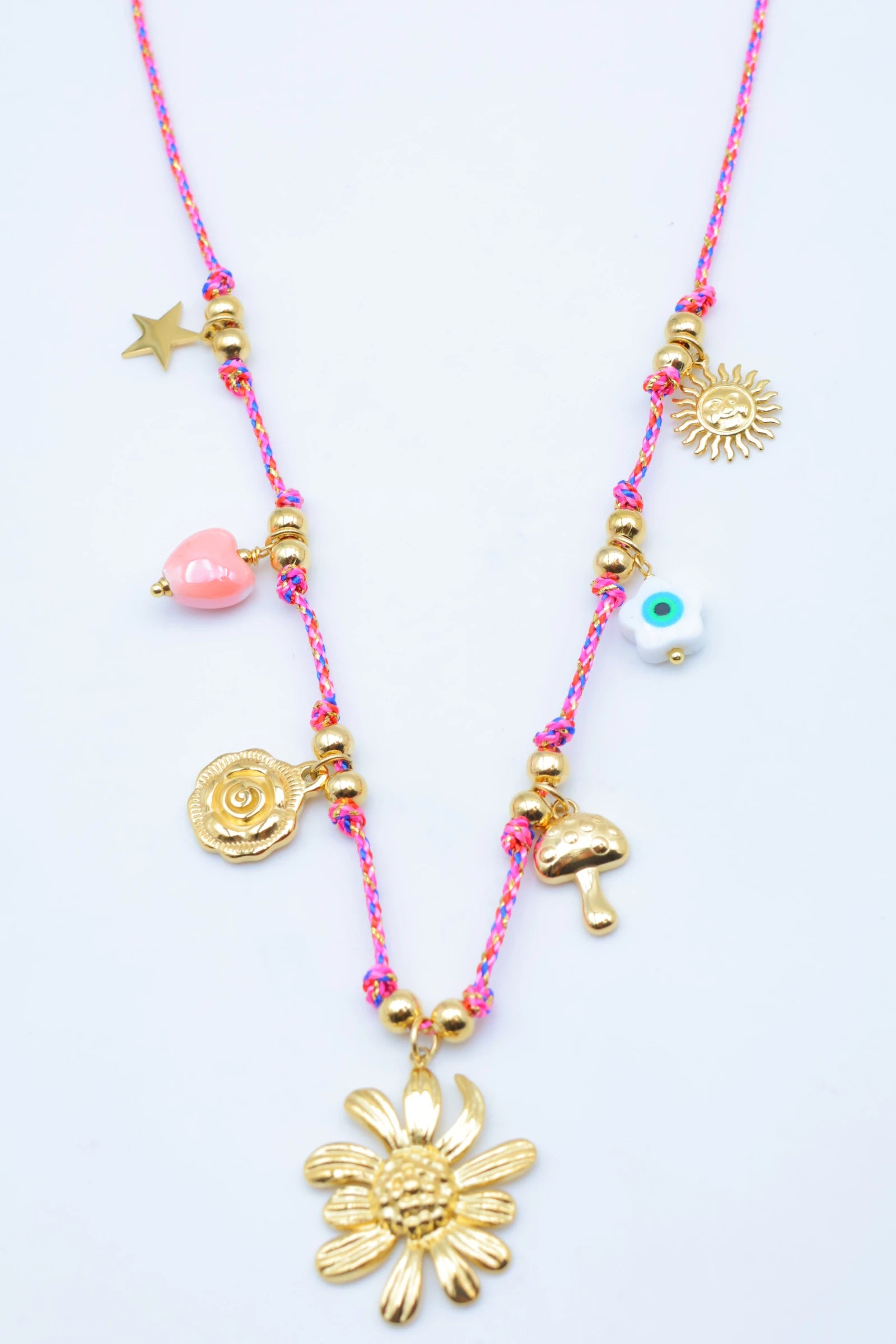 Collier en acier inoxydable - FUCHSIA