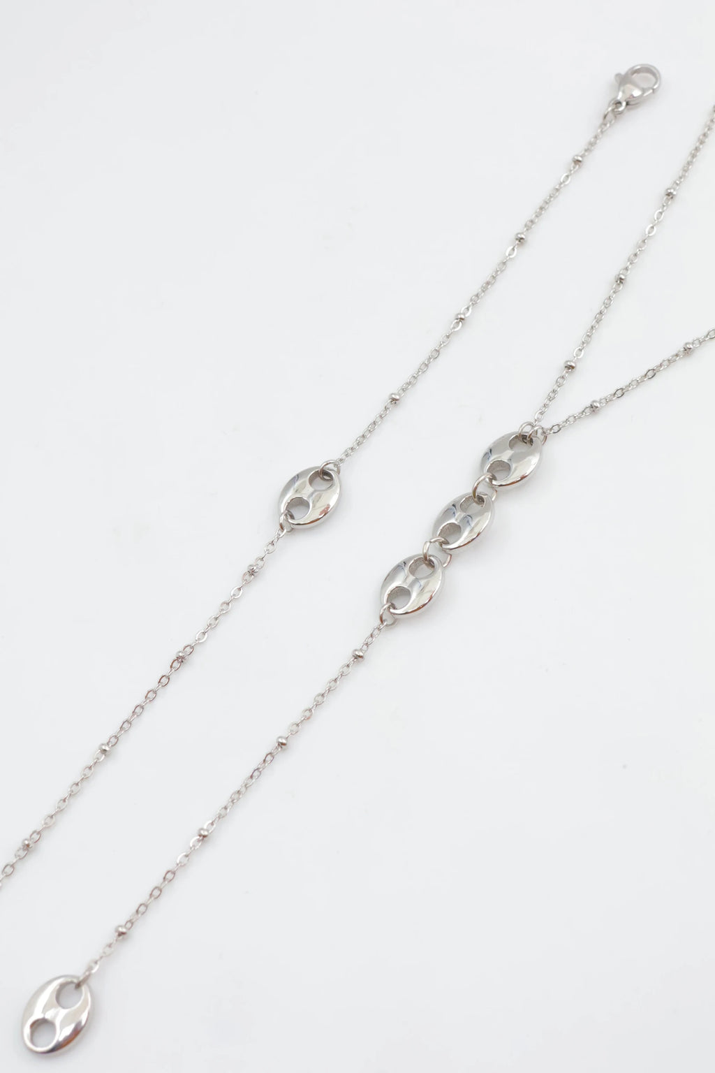 Parure de bijoux en acier inoxydable - ARGENT
